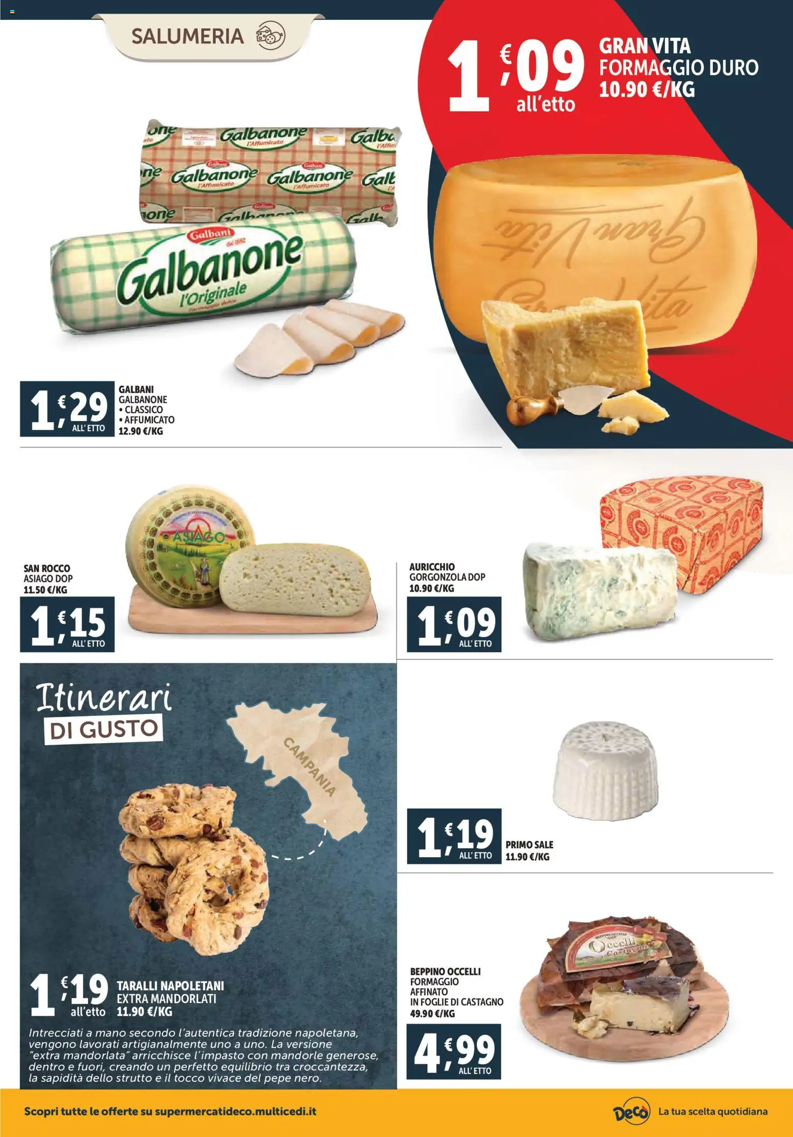 Volantino Decò del 28.10.2025 | Pagina: 2 | Prodotti: Sale, Formaggio, Taralli, Gorgonzola