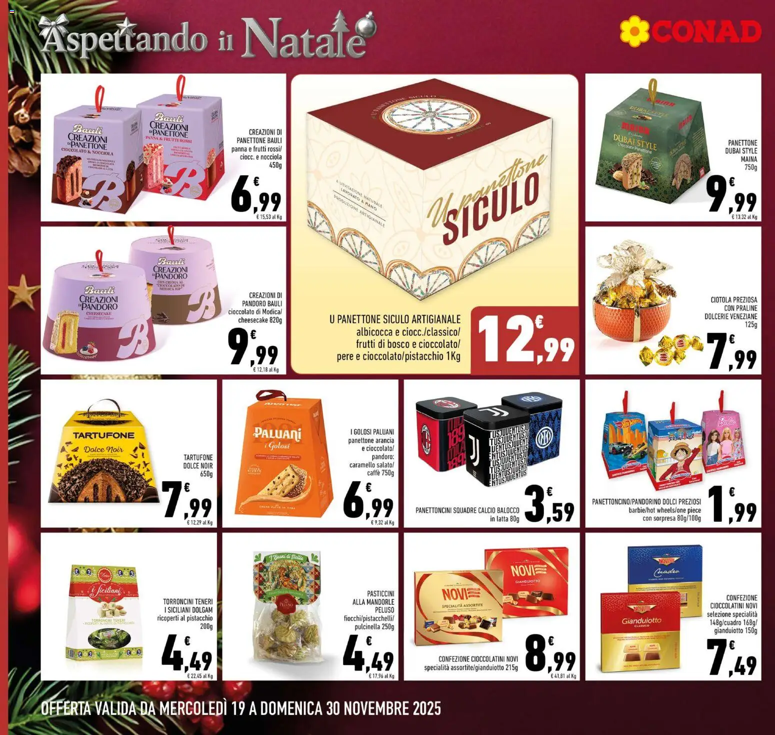 Volantino Conad del 19.11.2025 | Pagina: 12 | Prodotti: Crema, Panna, Pandoro, Cioccolatini