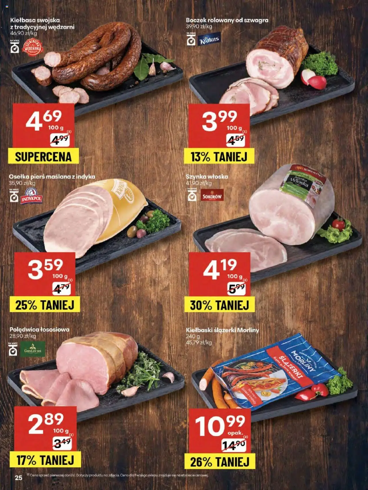Delikatesy Centrum Gazetka od 07.08.2025 | Strona: 25 | Produkty: Kiełbasa, Kiełbaski, Szynka, Boczek