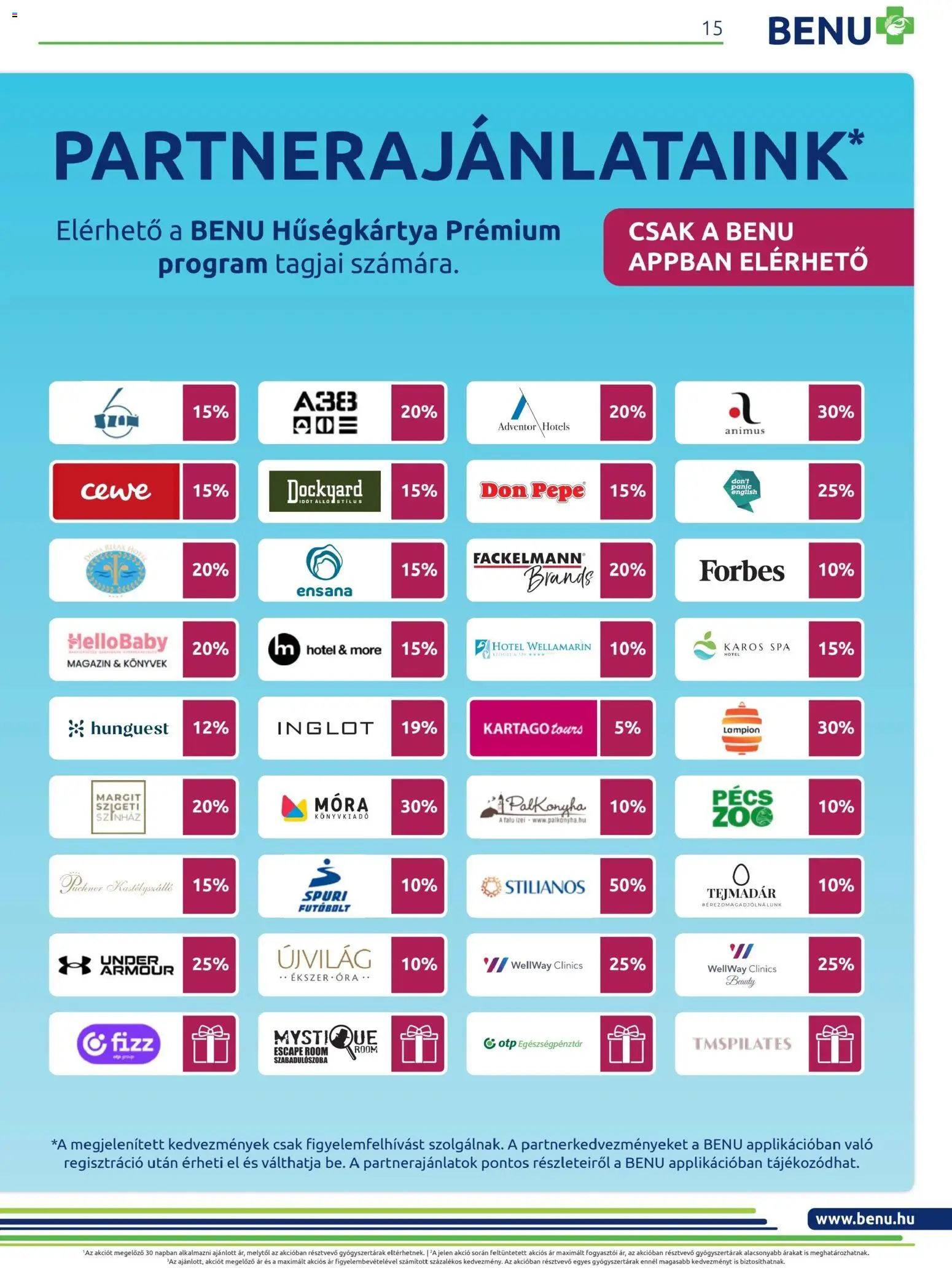 BENU Gyógyszertárak akciós ujság - amely érvényes a következő dátumtól: 01.01.2026 | Oldal: 15 | Termékek: Könyvek, Óra