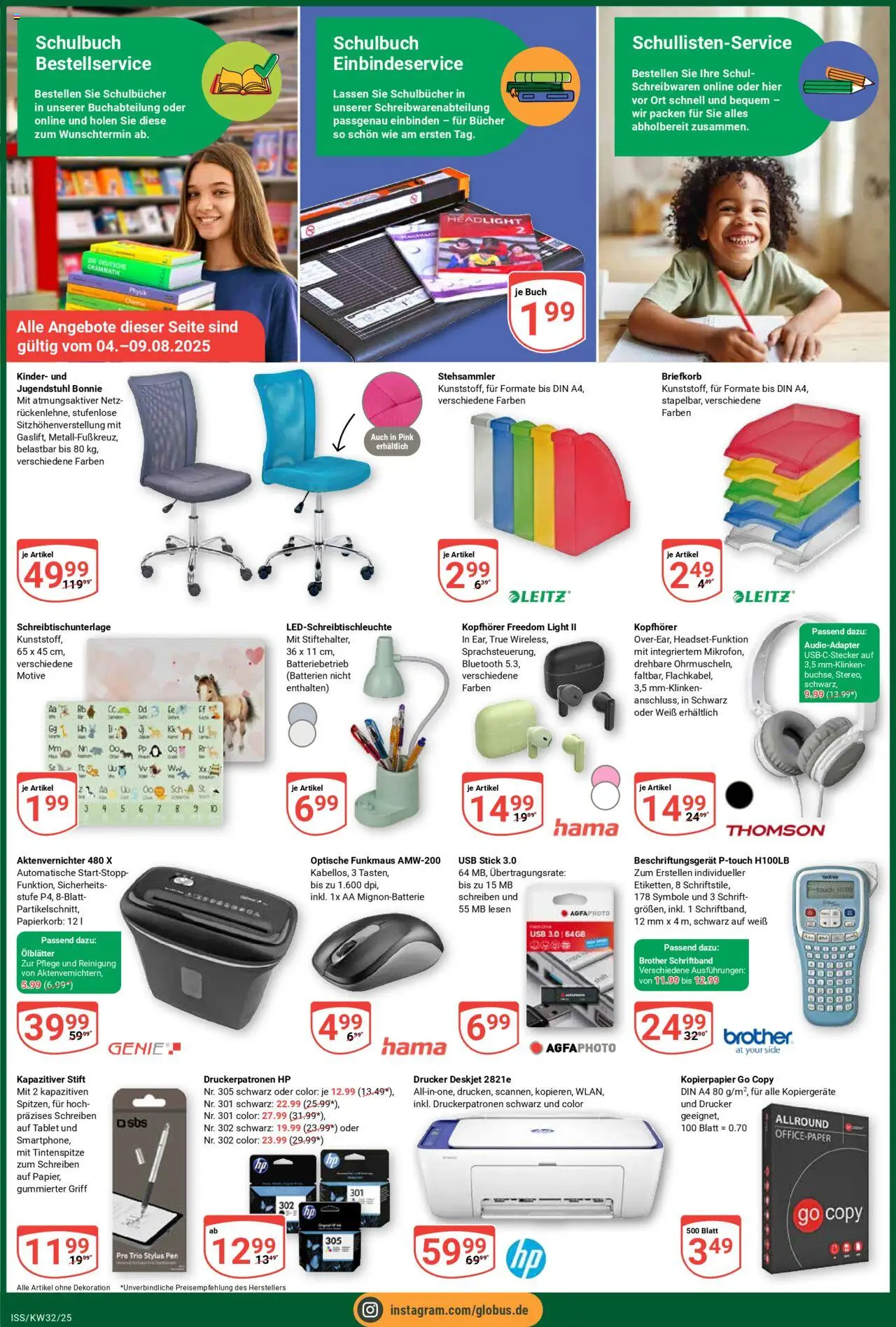 Globus Prospekt 	 - gültig ab dem 04.08.2025 | Seite: 4 | Produkte: USB, Tablet, Drucker, Kopfhörer