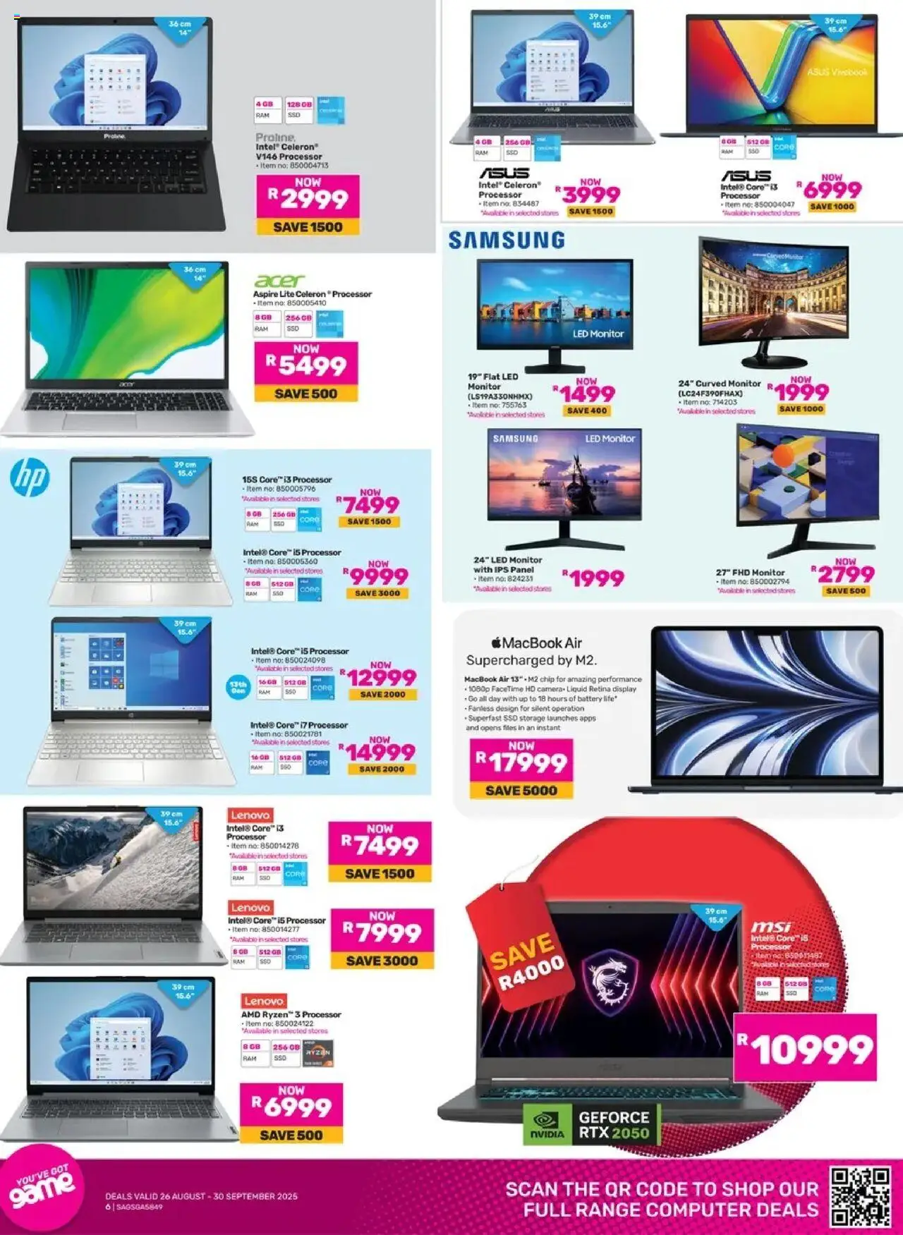 Game - End Of Season Clearance │ valid from 26.08.2025 | Page: 6 | Products: Monitor, Computer, Camera, Battery