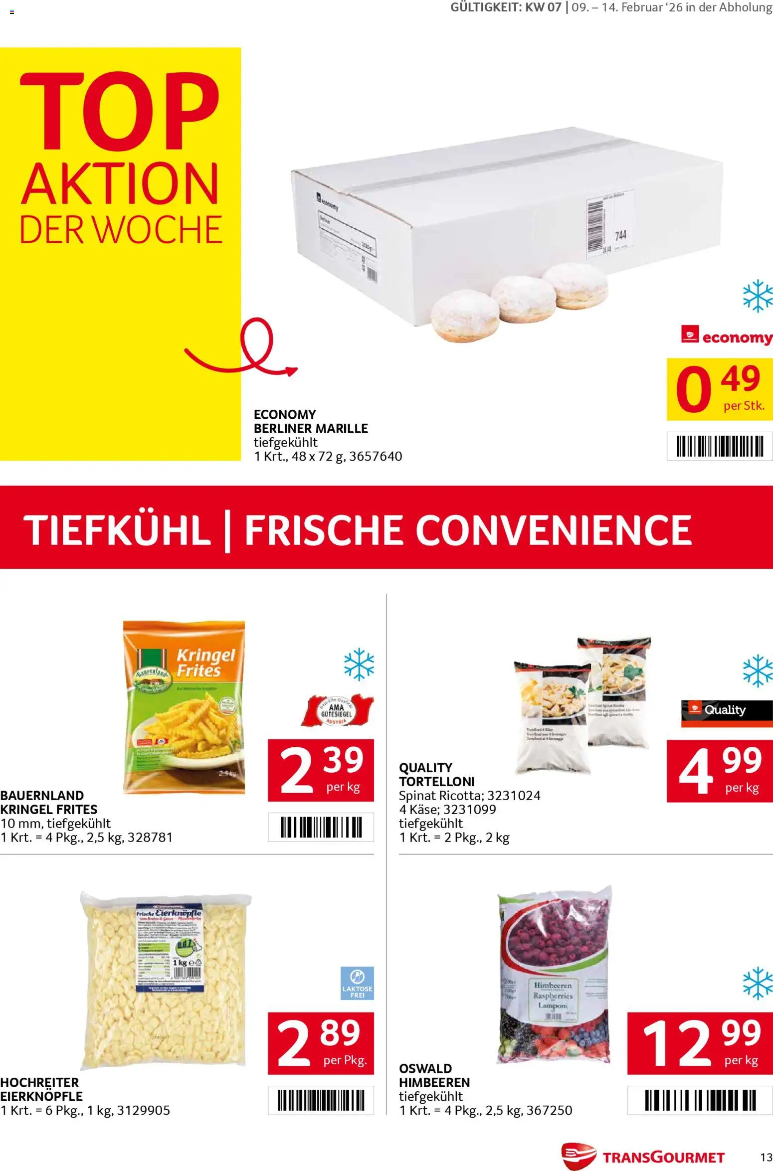 Transgourmet Flugblatt gültig ab 09.02.2026 | Seite: 13