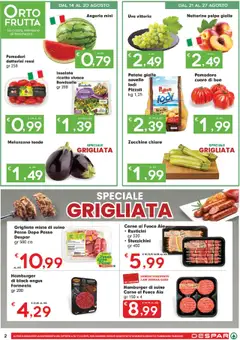 Volantino Despar del 14.08.2025 | Pagina: 2 | Prodotti: Patate, Pomodoro, Uva, Zucchine