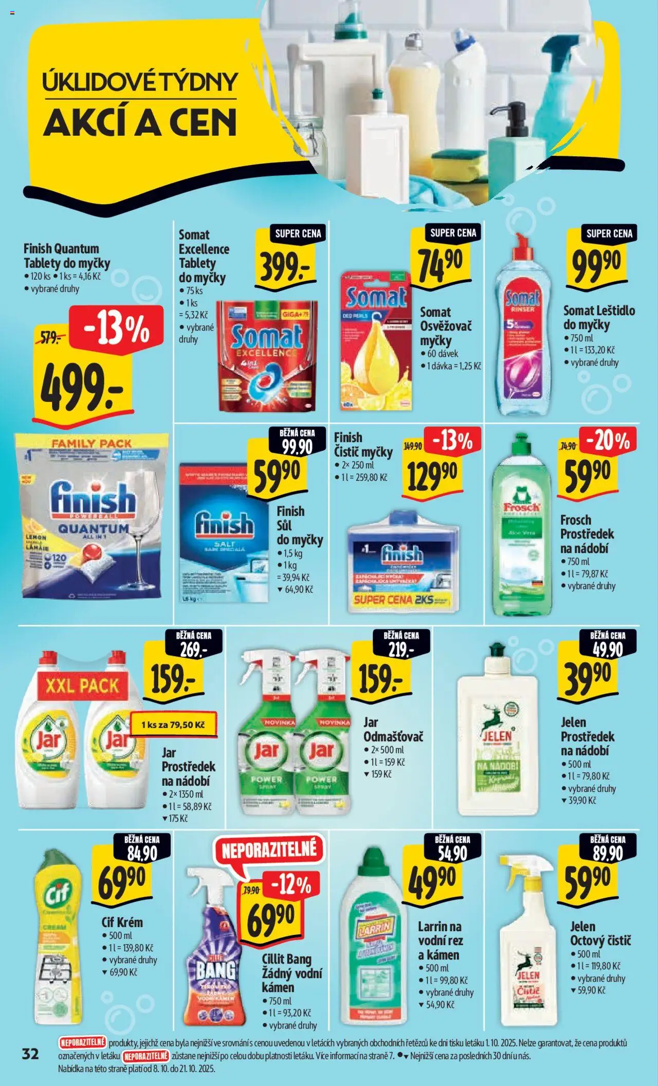 Albert leták - Hypermarket od 08.10.2025 | Strana: 41 | Produkty: Čistič myčky, Nádobí, Jelen, Odmašťovač