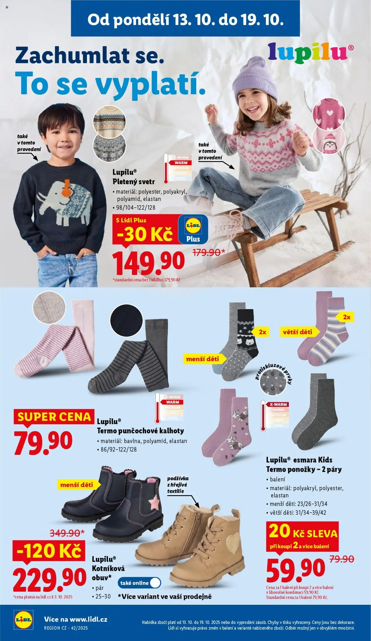 Lidl leták od 13.10.2025 | Strana: 32 | Produkty: Svetr, Kalhoty, Ponožky