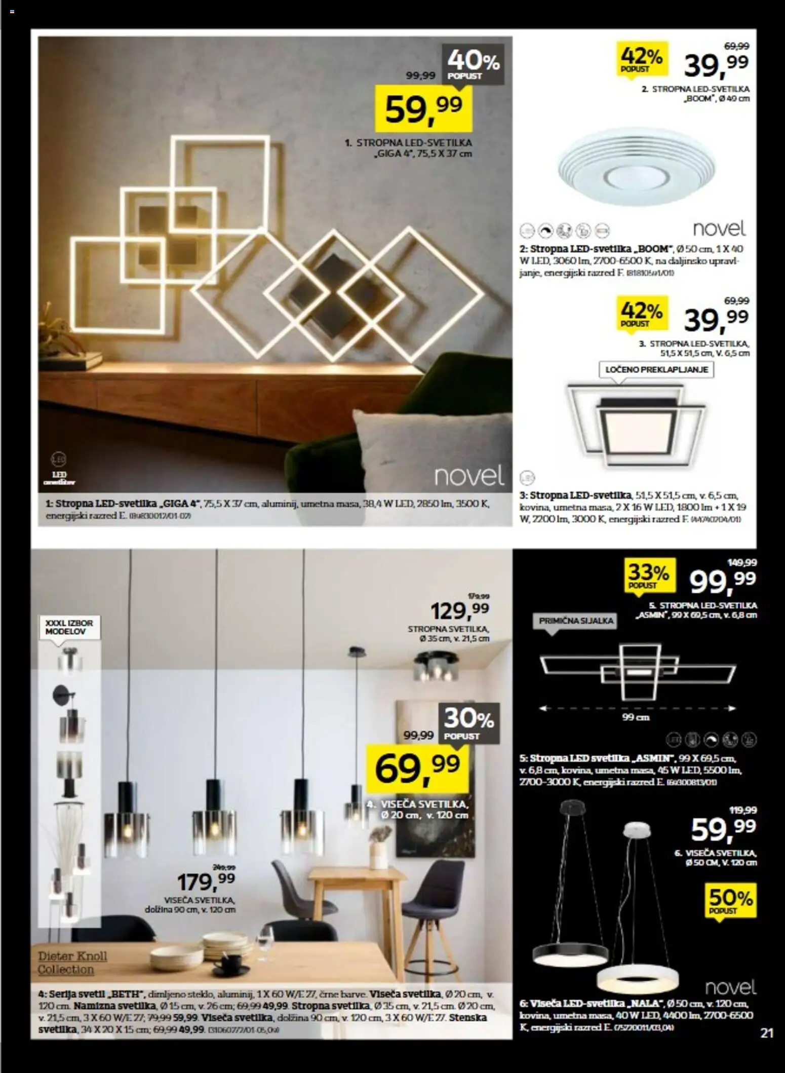 Novi XXXL Lesnina katalog ponudbe – veljaven od 04.11.2025 | Stran: 21 | Izdelki: Led svetilka, Svetilka