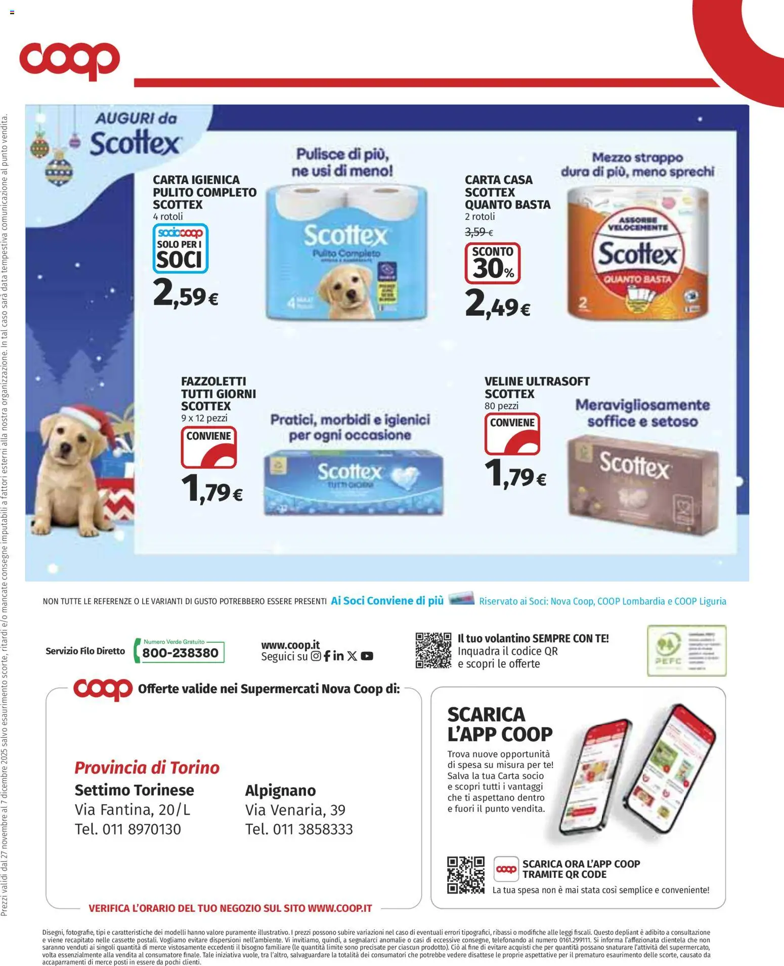 Volantino COOP del 27.11.2025 | Pagina: 18 | Prodotti: Carta igienica, Veline, Tè, Data