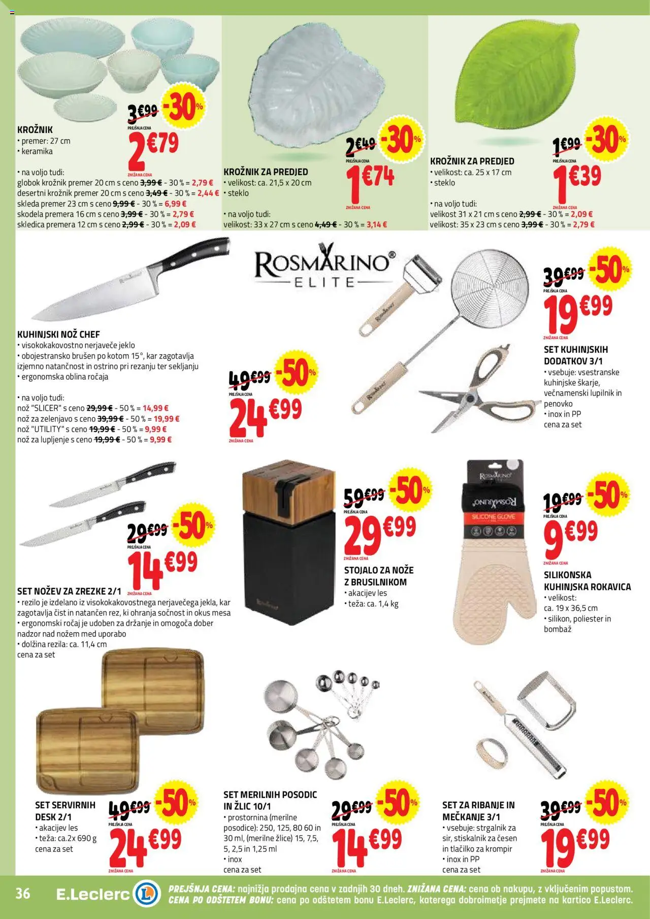 E.leclerc katalog │ velja od 20.08.2025 | Stran: 36 | Izdelki: Nož, Teza, Krompir, Cesen