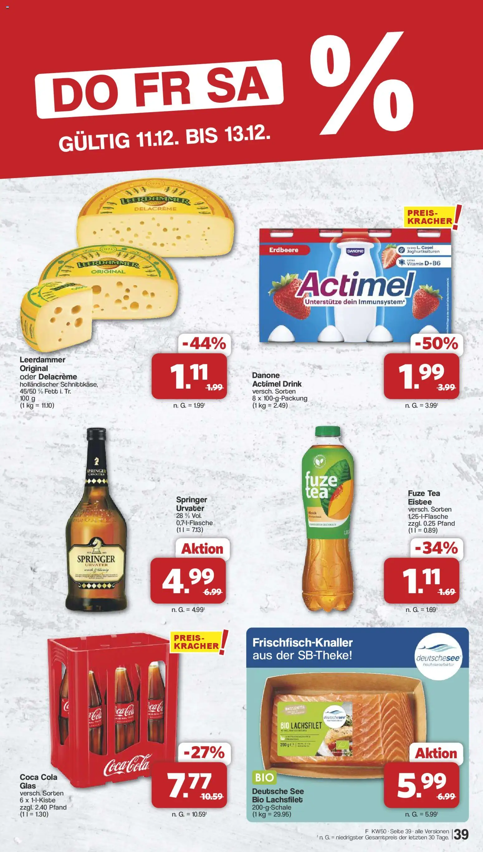 Famila Nordwest Prospekt 	 – gültig ab 08.12.2025 | Seite: 41 | Produkte: Actimel, Coca cola, Cola, Leerdammer