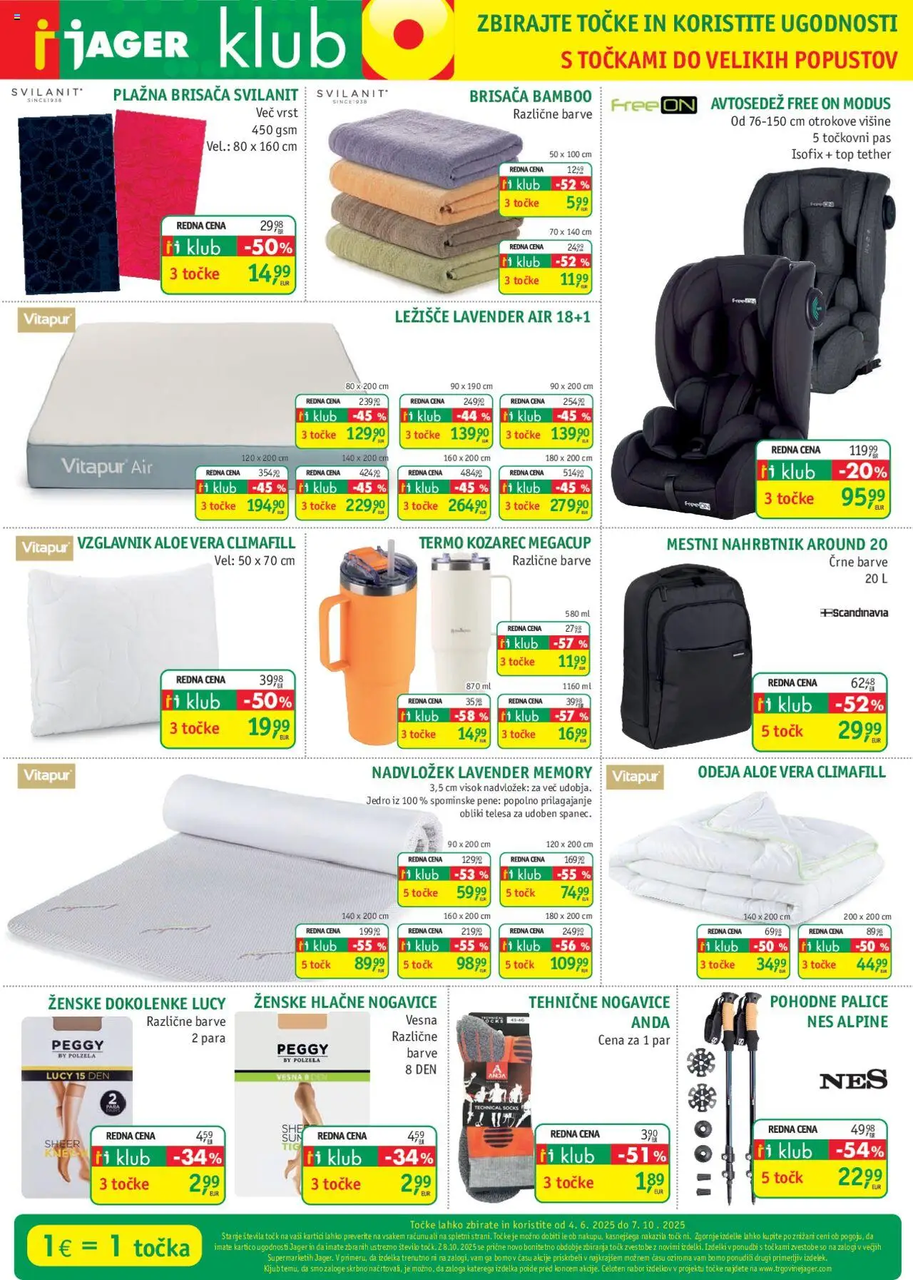 Novi Jager katalog ponudbe – veljaven od 10.09.2025 | Stran: 3 | Izdelki: Kozarec, Brisača, Nadvložek, Odeja