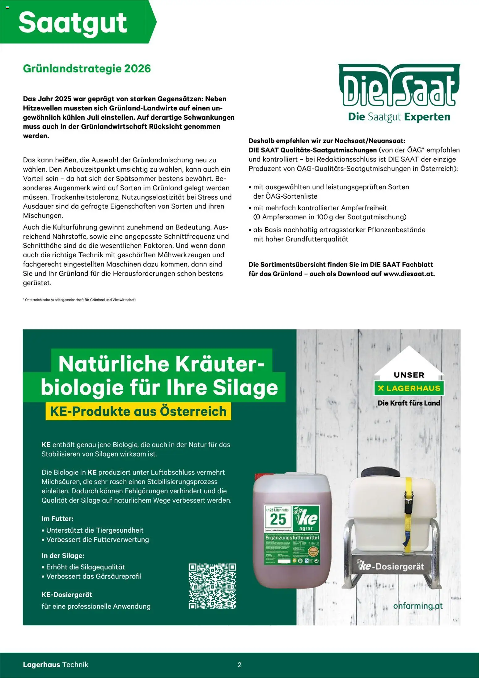 Lagerhaus Grünland-Kompetenz erfahren gültig ab 01.10.2025 | Seite: 2