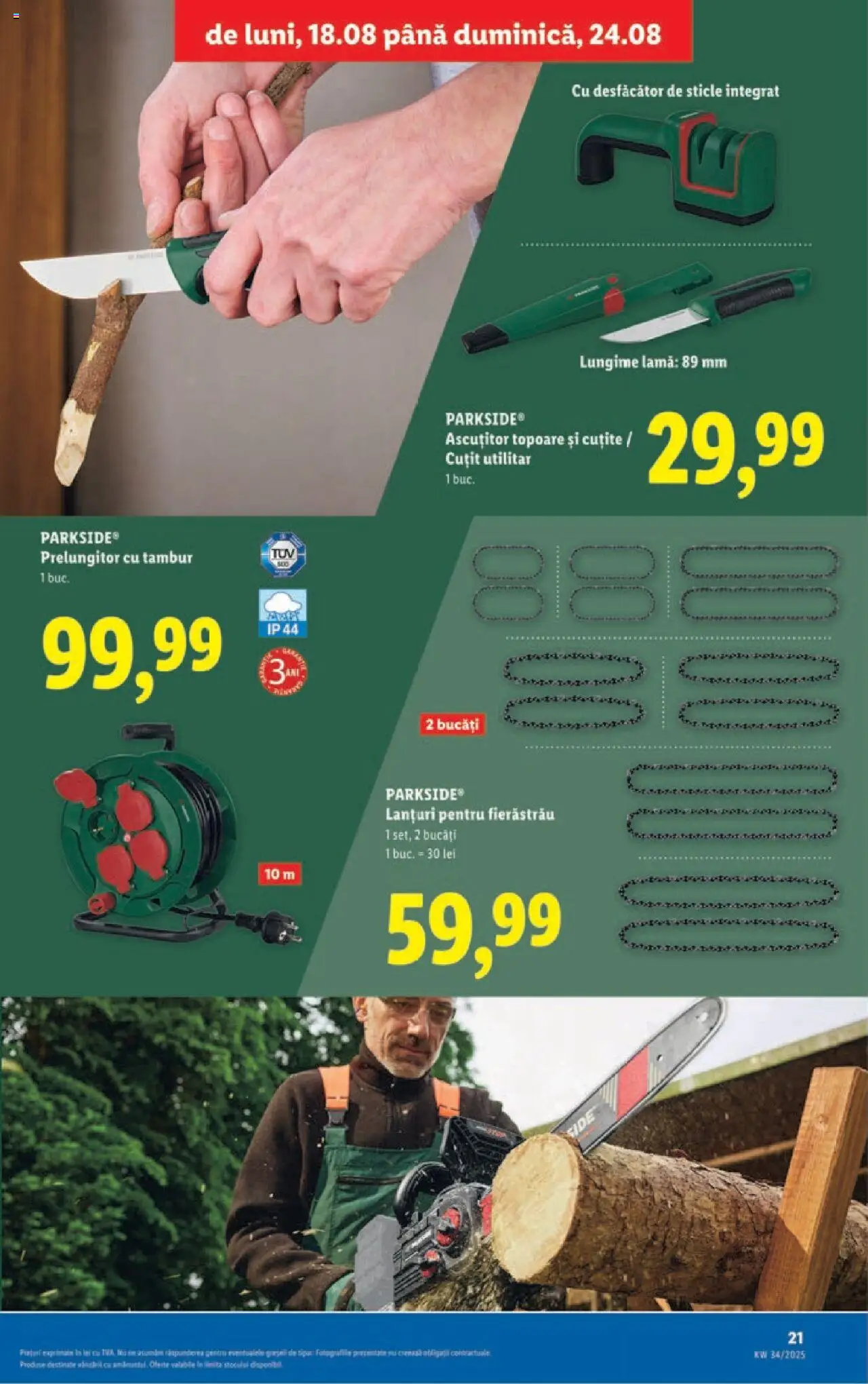 Catalog Lidl – valabil de la 18.08.2025 | Pagină: 21 | Produse: Prelungitor, Cuțit