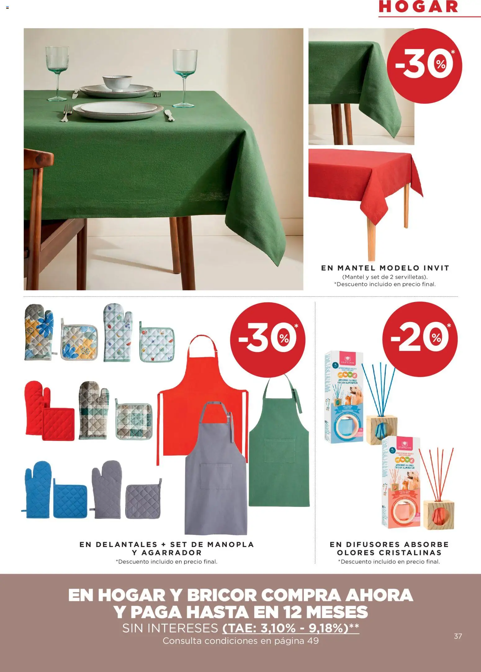 Hipercor catálogo │ válido desde el 23.04.2026 | Página: 37 | Productos: Mantel