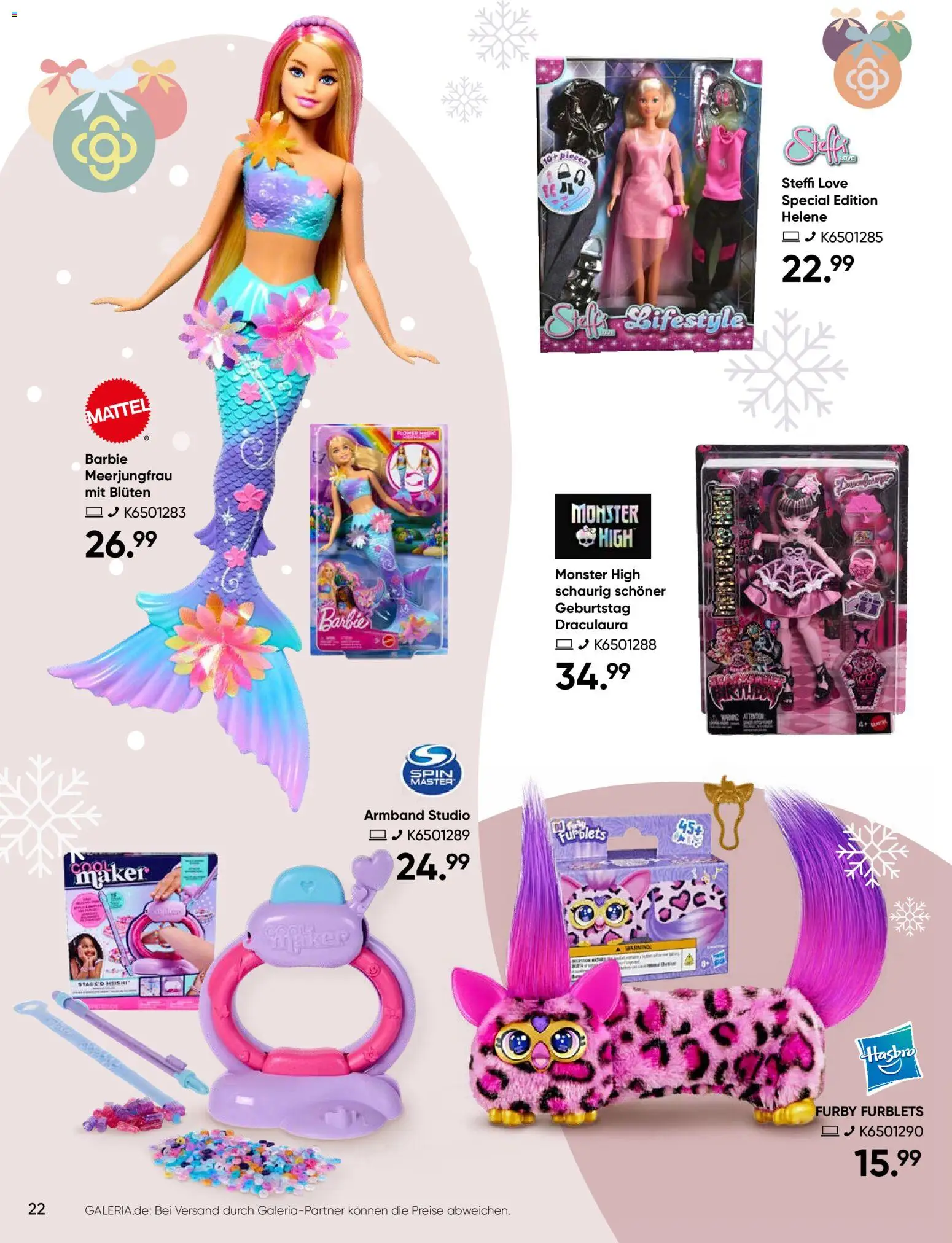 Galeria Karstadt Kaufhof  Weihnachtsmagazin – gültig ab 27.10.2025 | Seite: 22 | Produkte: Monster