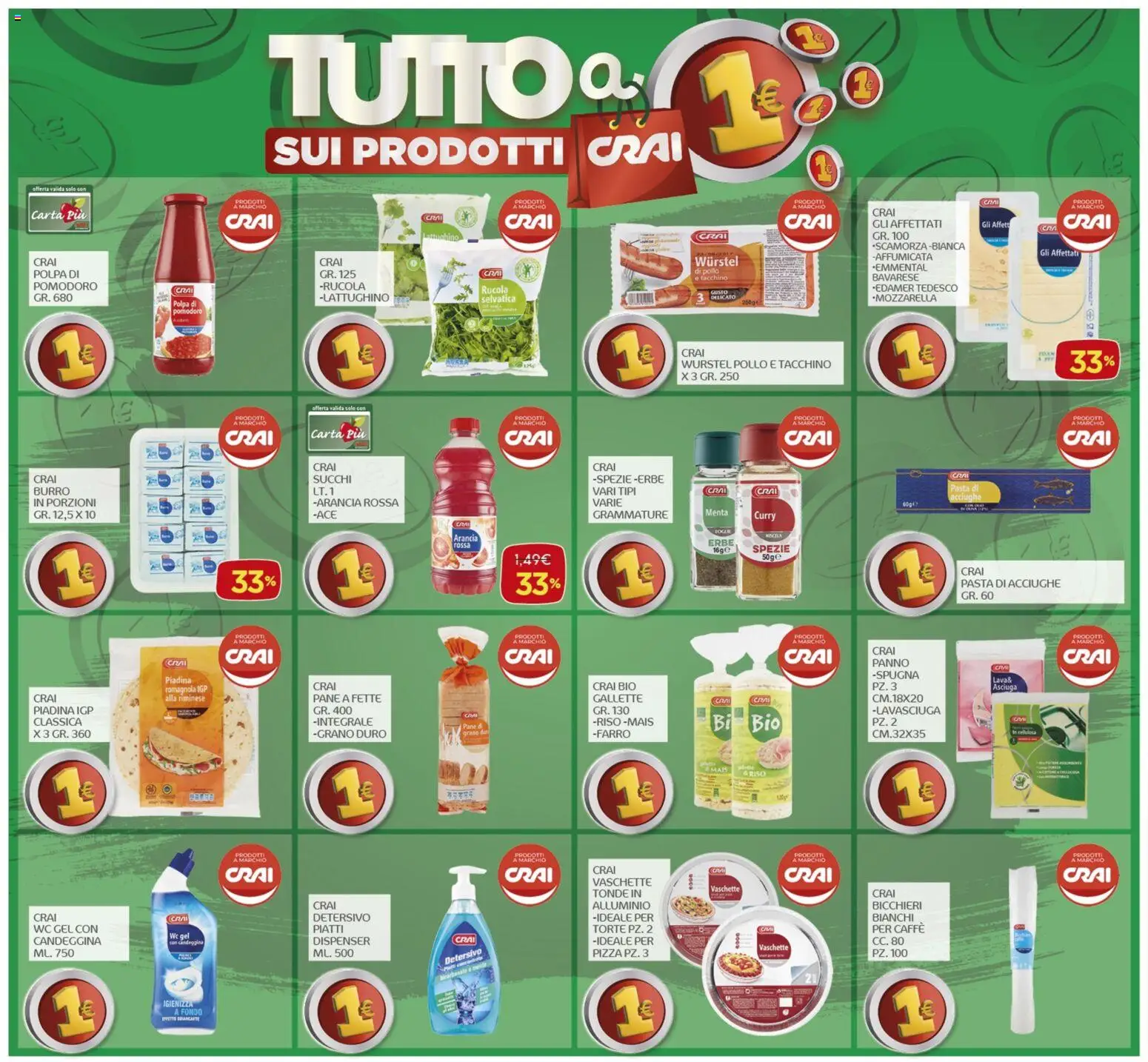 Volantino CRAI del 19.02.2026 | Pagina: 2 | Prodotti: Lavasciuga, Riso, Candeggina, Pasta