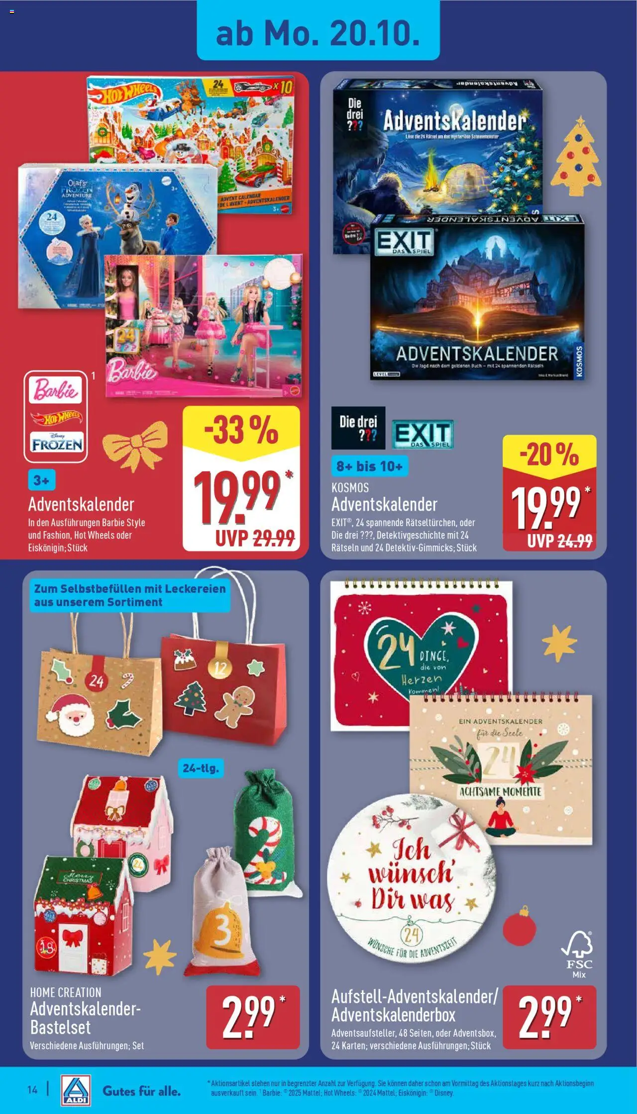 Aldi Prospekt 	 – gültig ab 20.10.2025 | Seite: 14 | Produkte: Spiel, Home creation