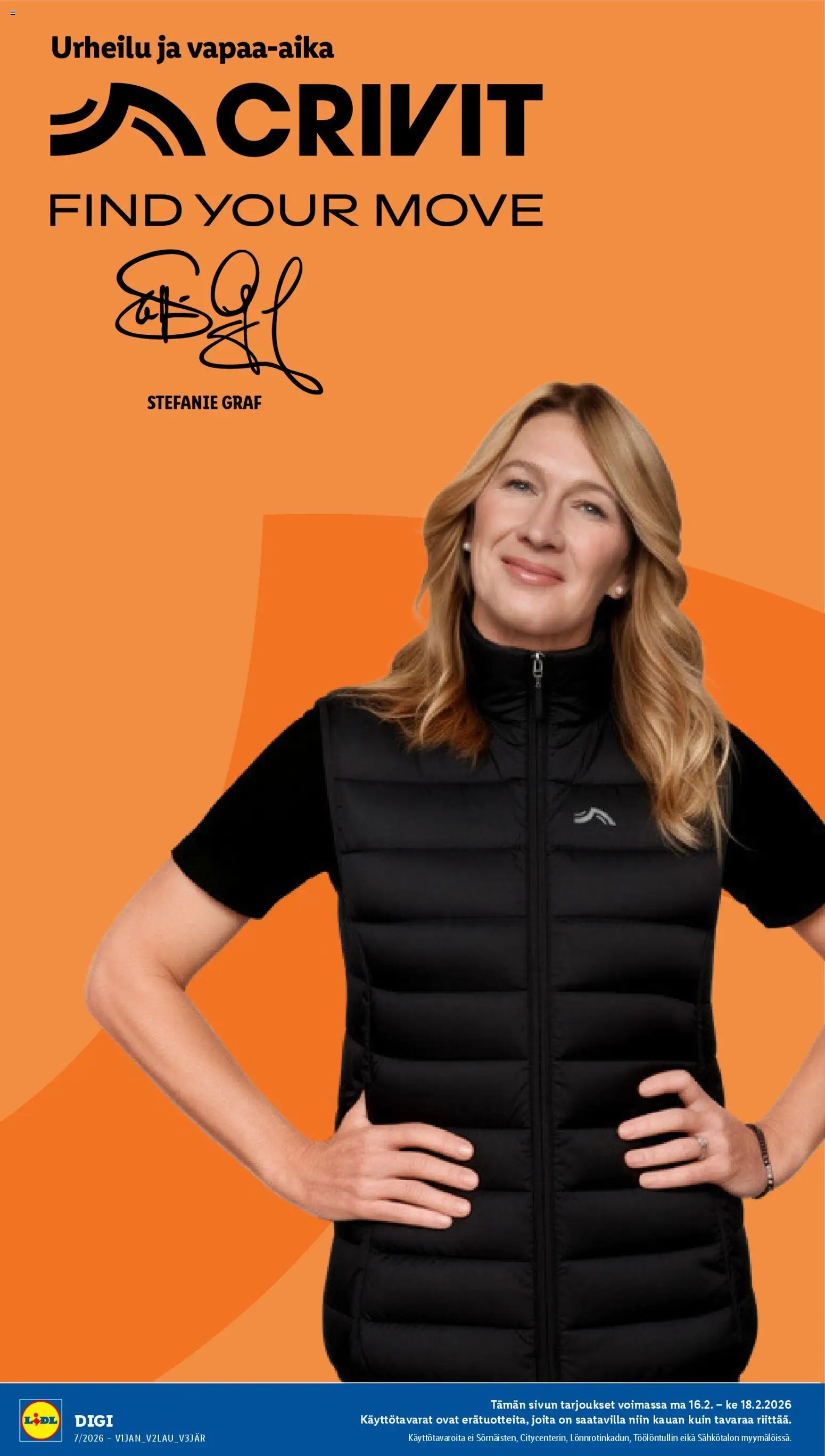 Lidl Crivit - Tampere – voimassa 16.02.2026 alkaen | Sivu: 1