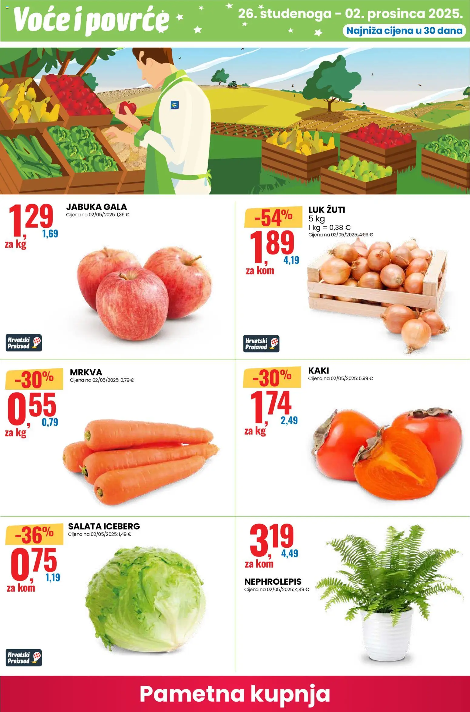 Eurospin katalog | vrijedi od 26.11.2025 | Stranica: 8 | Proizvodi: Luk, Povrće, Kaki, Jabuka