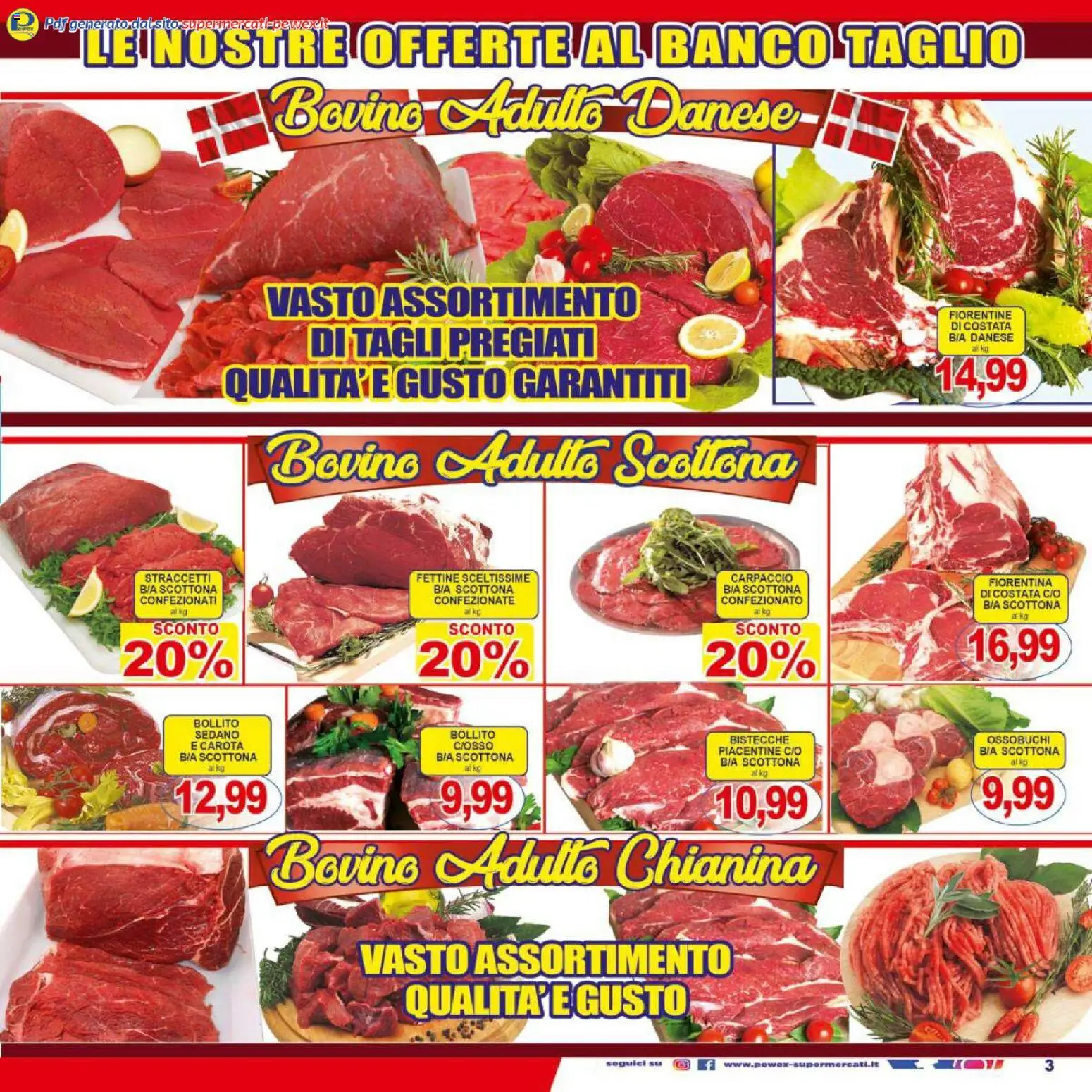 Volantino Pewex del 27.11.2025 | Pagina: 3 | Prodotti: Bovino, Carota, Sedano