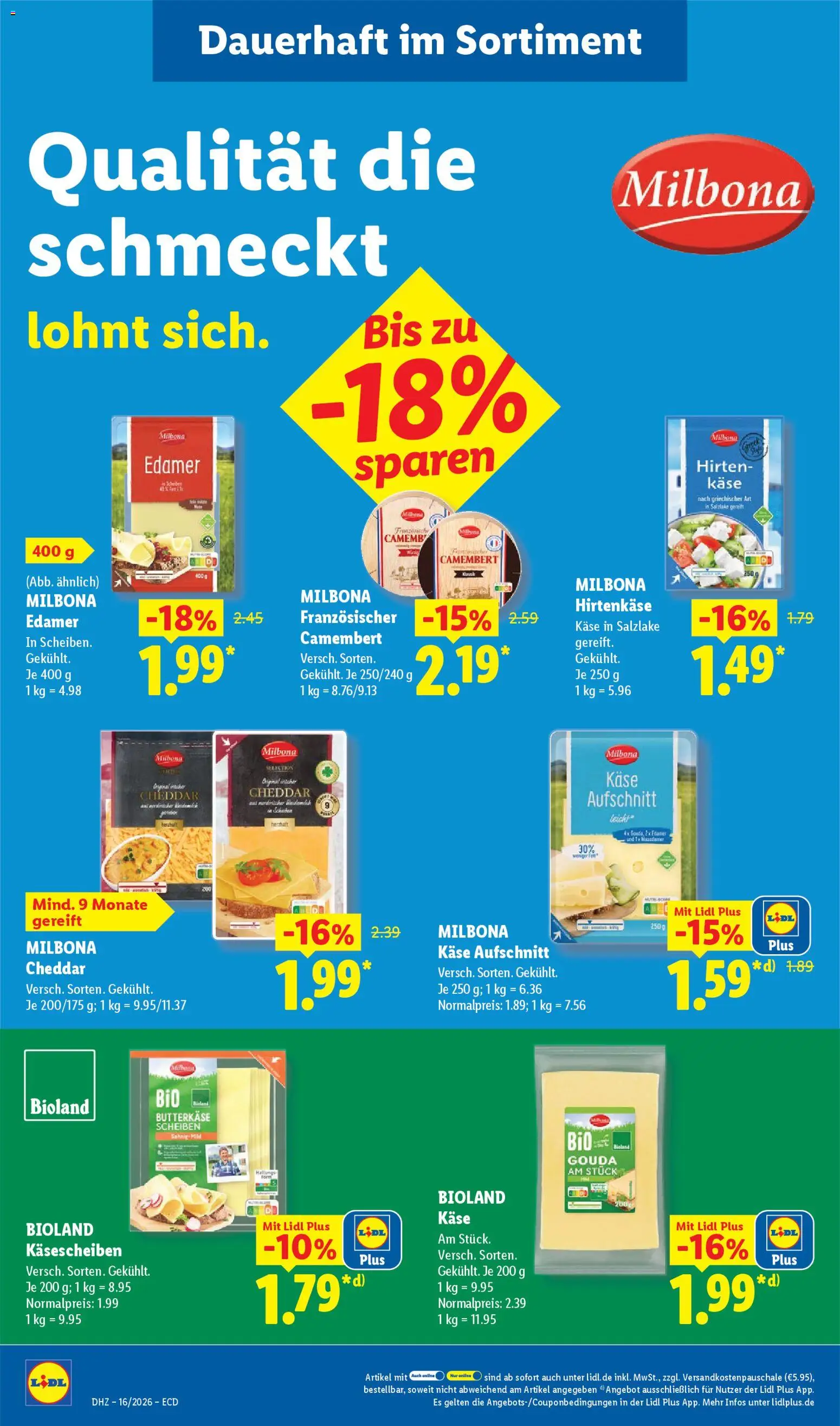 Lidl Prospekt – gültig ab 13.04.2026 | Seite: 24 | Produkte: Käse, Gouda, Edamer