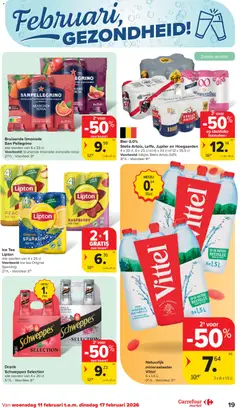 Carrefour - Folder Market - Voorbeeld van een folder van Carrefour, geldig van 11.02.2026 | Pagina: 19 | Producten: Bier, Zsalukő, Limonade, Mineraalwater