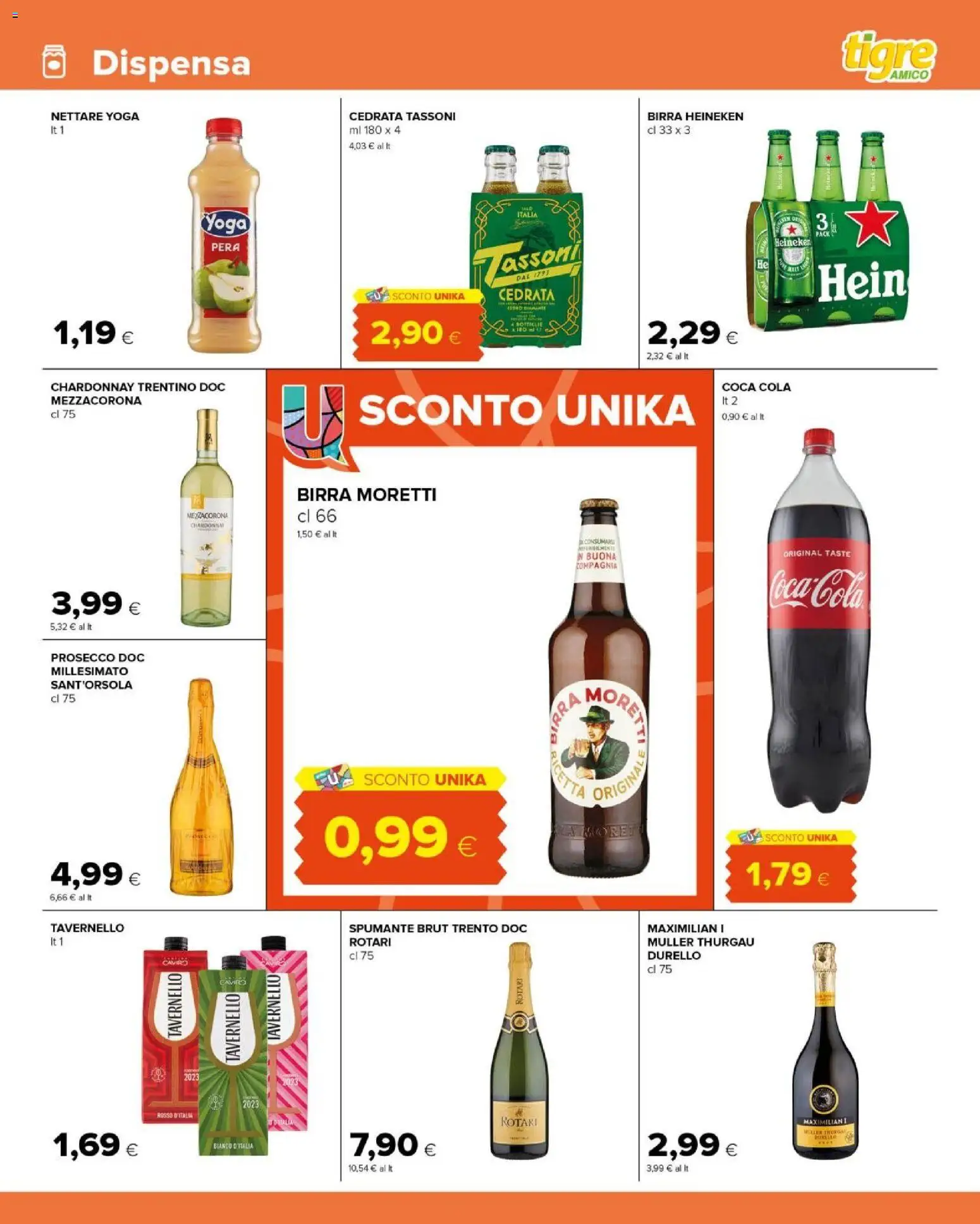 Volantino Tigre del 19.11.2025 | Pagina: 11 | Prodotti: Prosecco, Cedrata, Heineken, Coca Cola