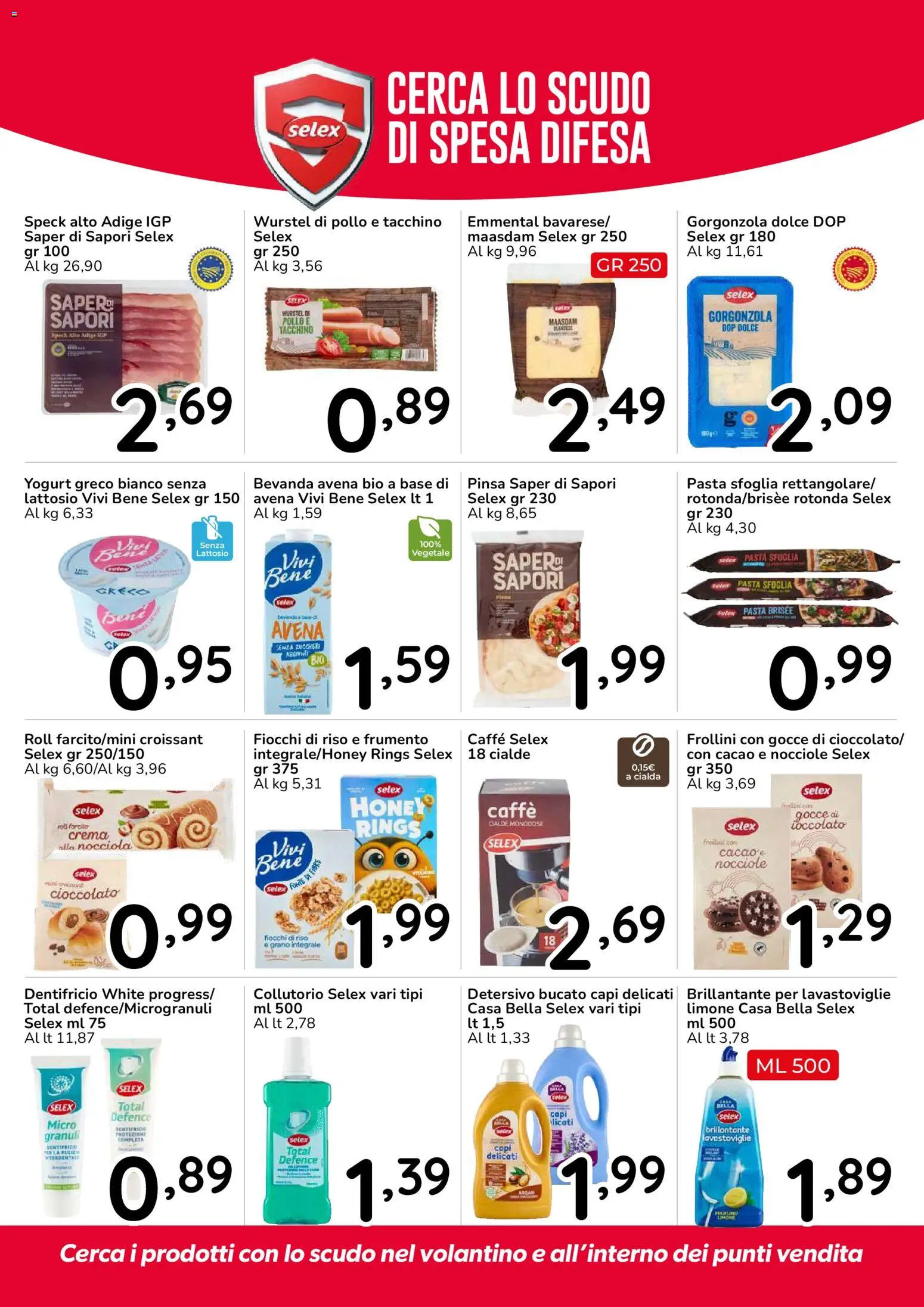 Volantino Famila del 23.04.2026 | Pagina: 44 | Prodotti: Caffè, Nocciole, Lavastoviglie, Gorgonzola