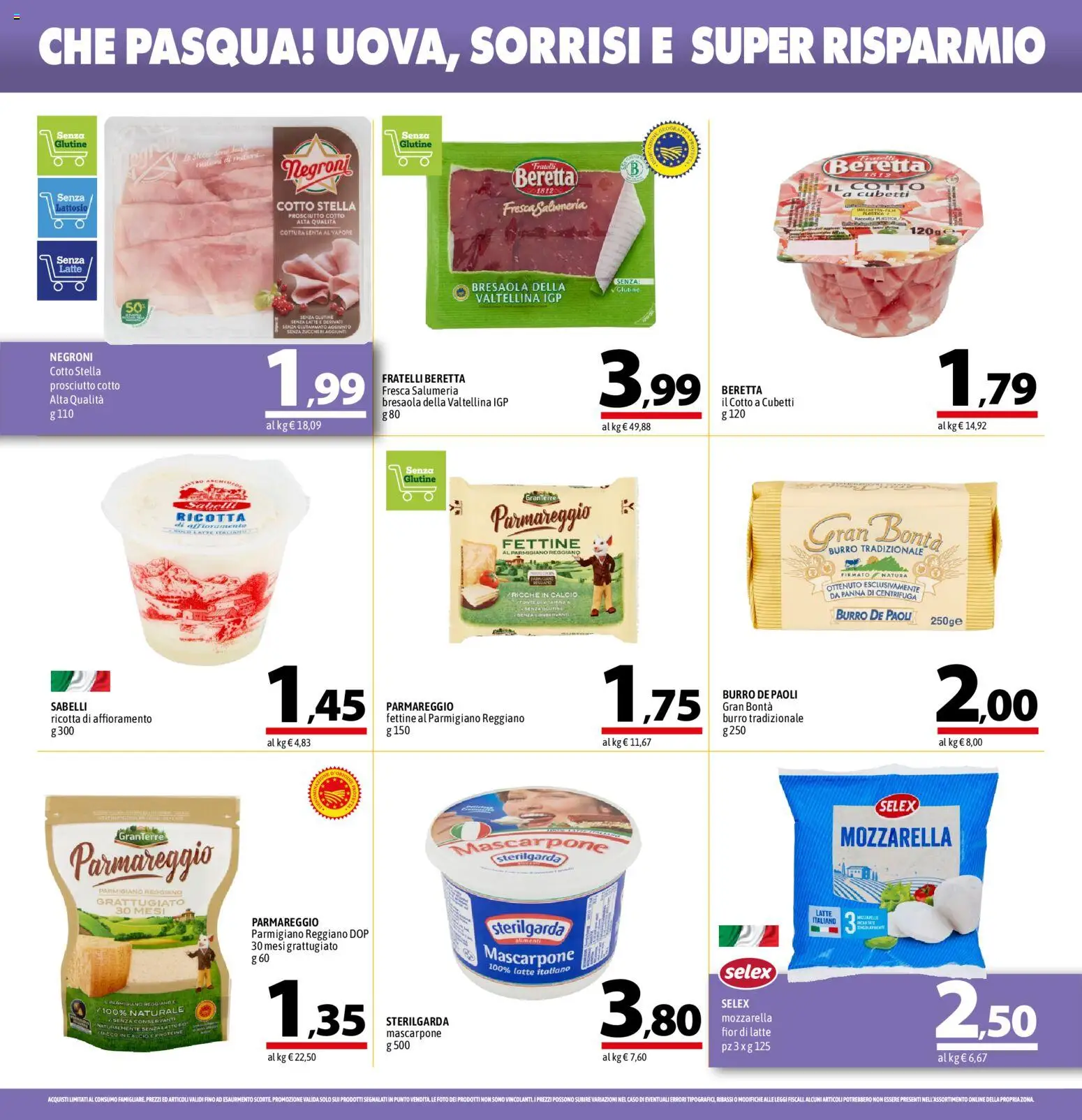 Volantino A&O del 26.03.2026 | Pagina: 6 | Prodotti: Bresaola, Mozzarella, Ricotta, Mascarpone