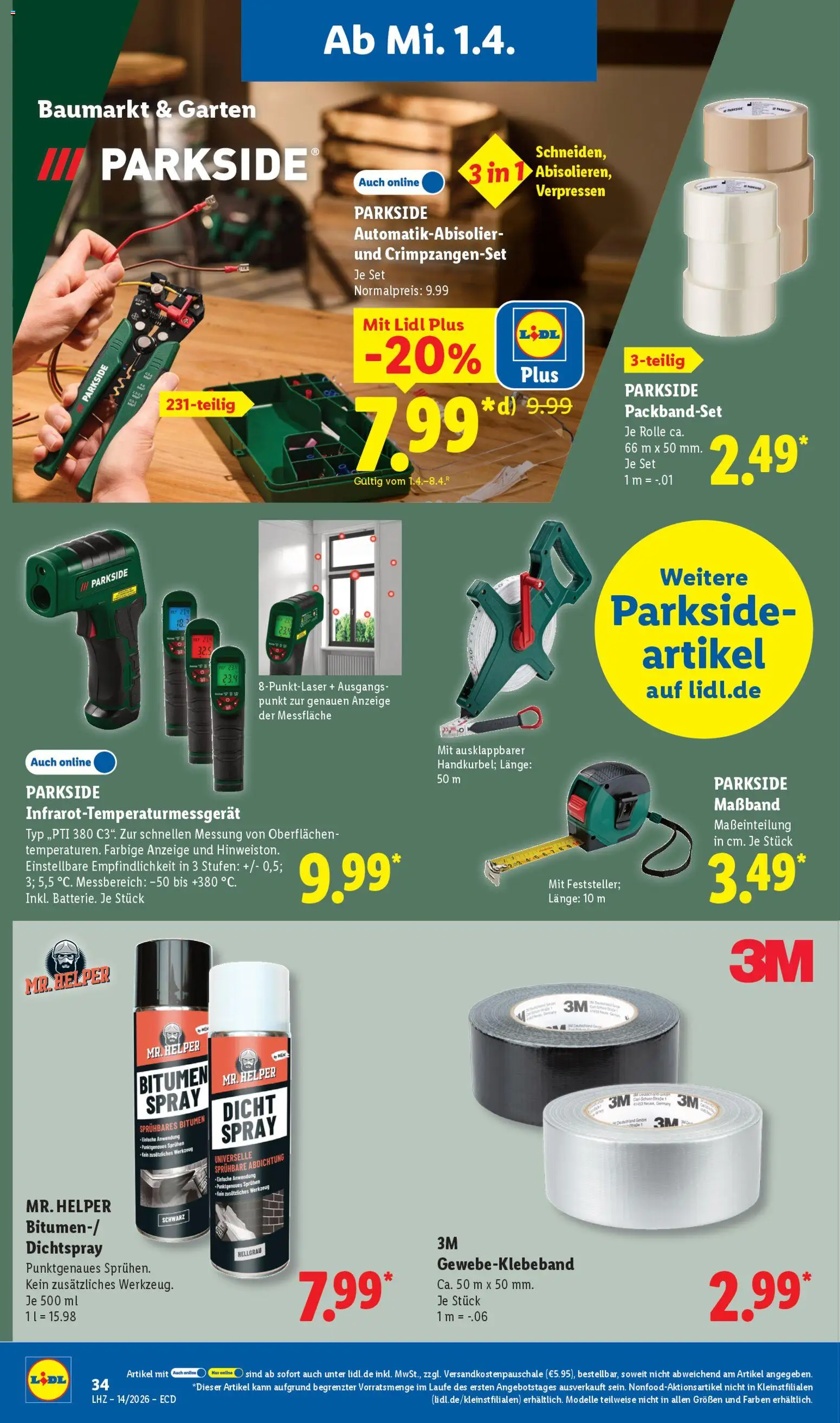 Lidl Německo leták od 30.03.2026 | Strana: 28 | Produkty: Parkside