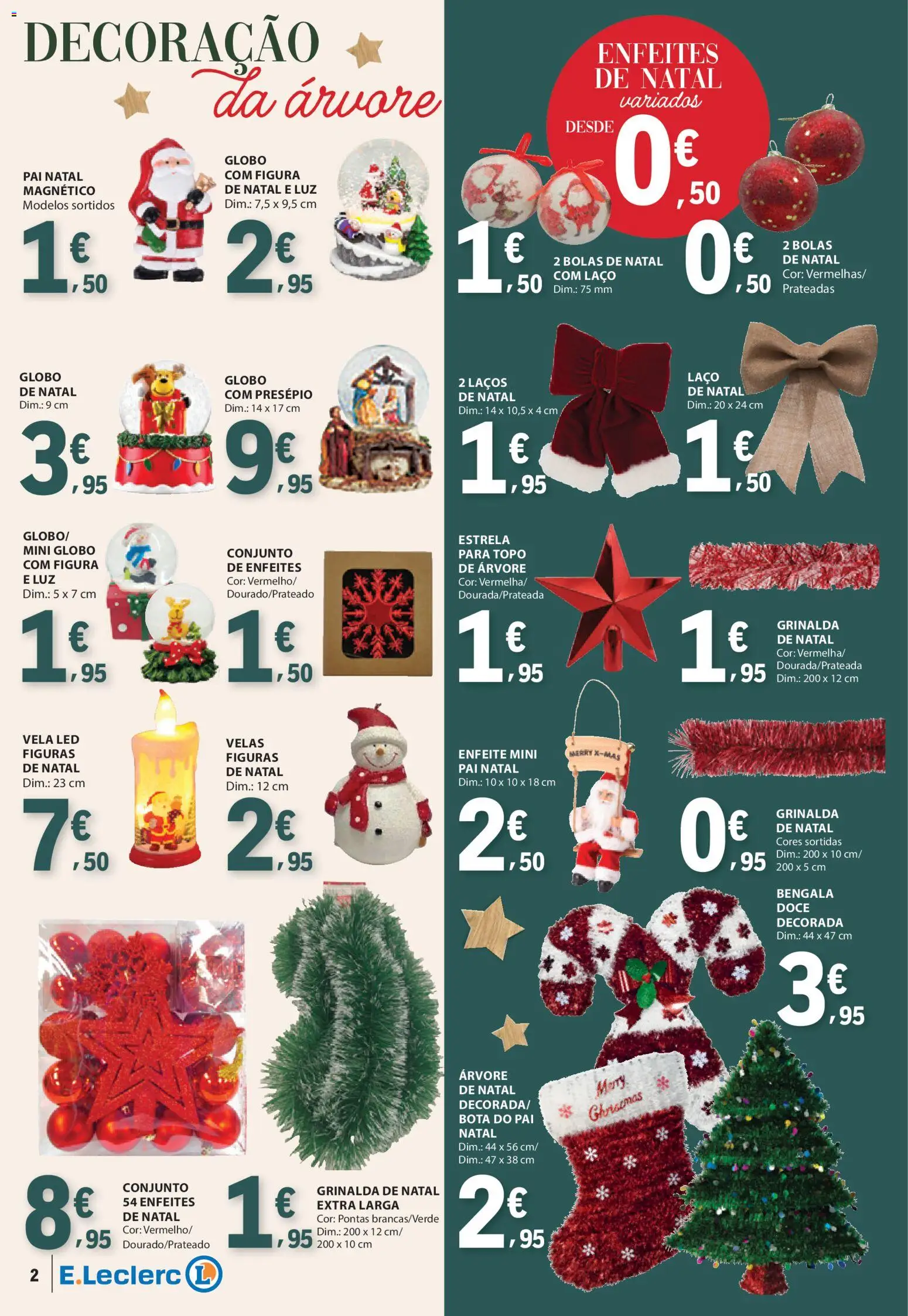 E.Leclerc - Folheto Natal │ válido de 04.11.2025 | Página: 2 | Produtos: Árvore de natal, Velas