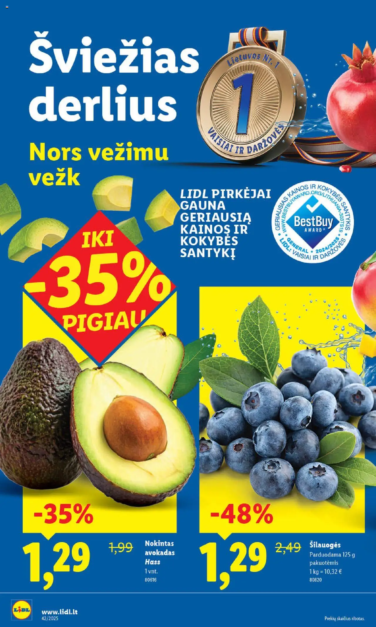 LIDL akcijos nuo 13.10.2025 | Puslapis: 6 | Prekių: Šilauogės