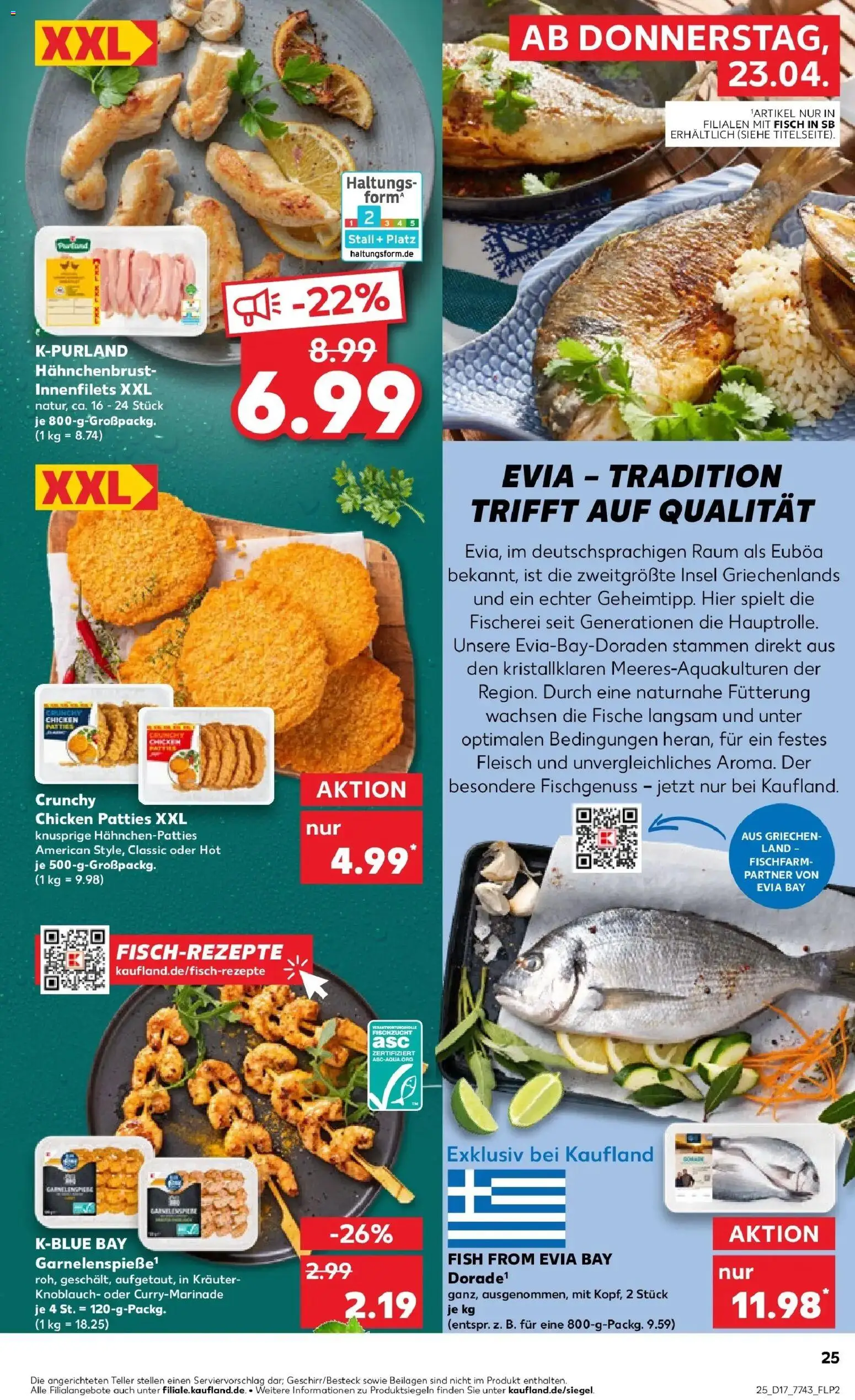 Kaufland Prospekt Bad Kreuznach	 – gültig ab 23.04.2026 | Seite: 25 | Produkte: Dorade, Fisch, Fleisch, Hahnchenbrust