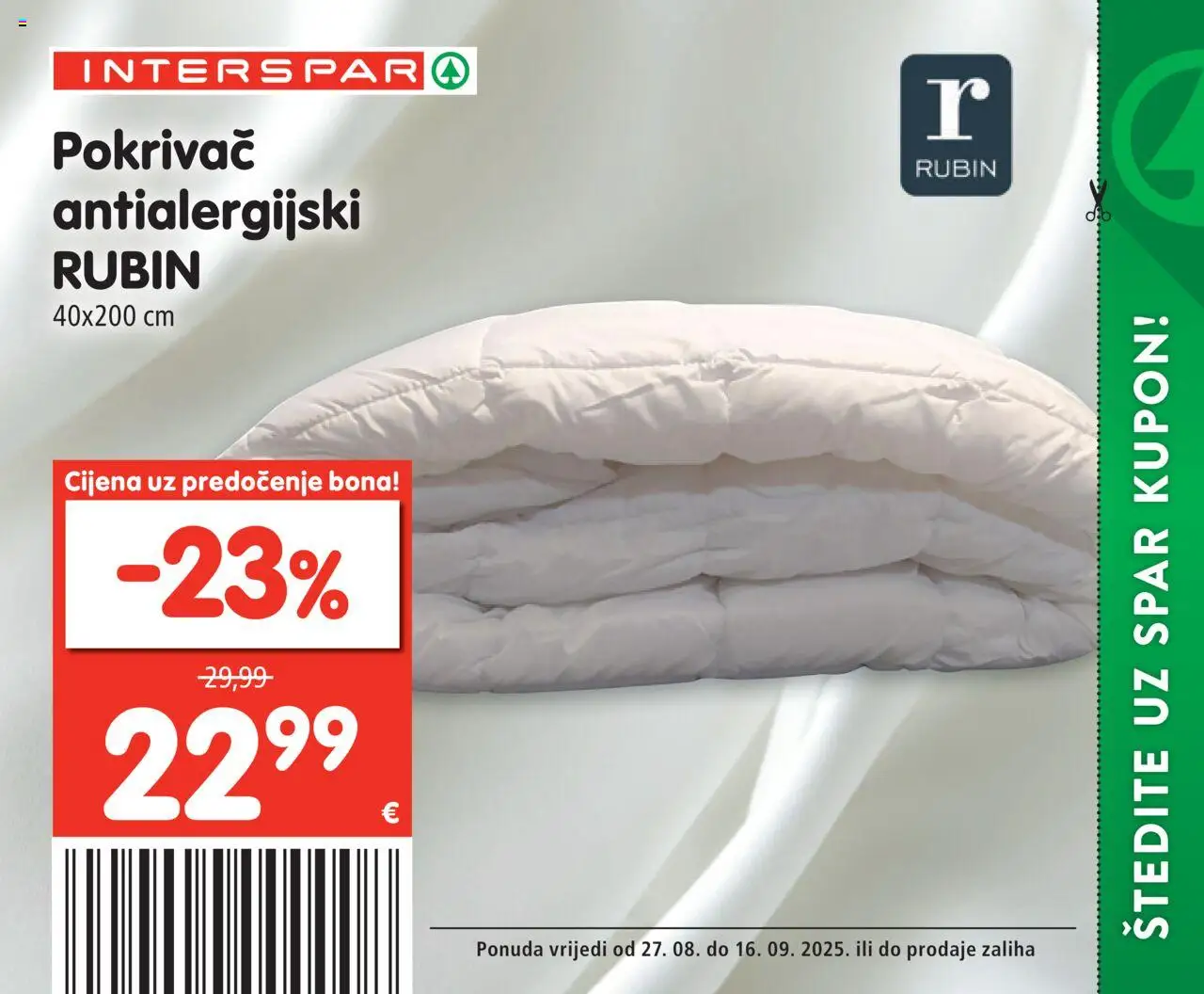 Interspar katalog | vrijedi od 27.08.2025 | Stranica: 40 | Proizvodi: Pokrivač