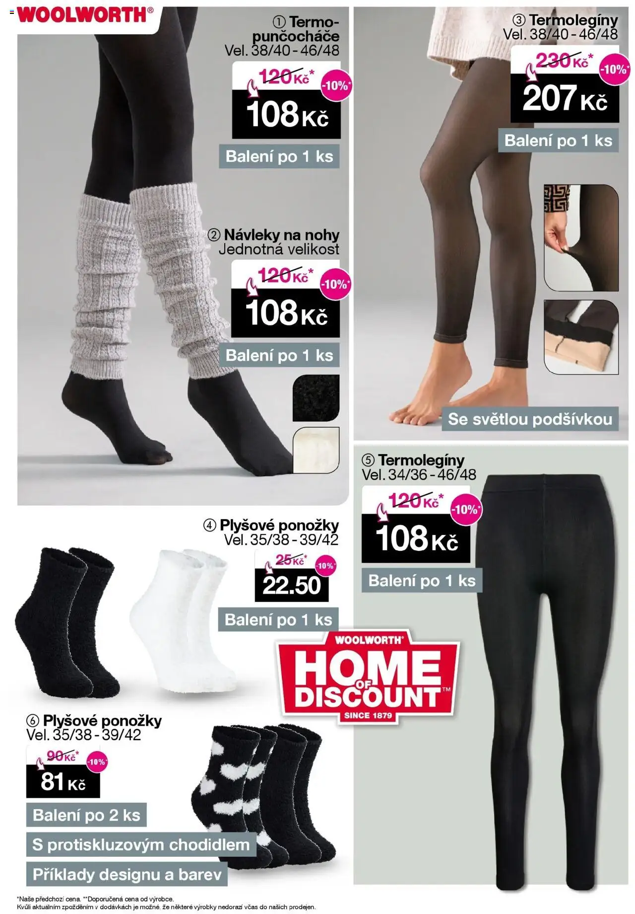 Woolworth leták - Česká Lípa od 10.10.2025 - akční nabídka | Strana: 21 | Produkty: Ponožky, Punčocháče