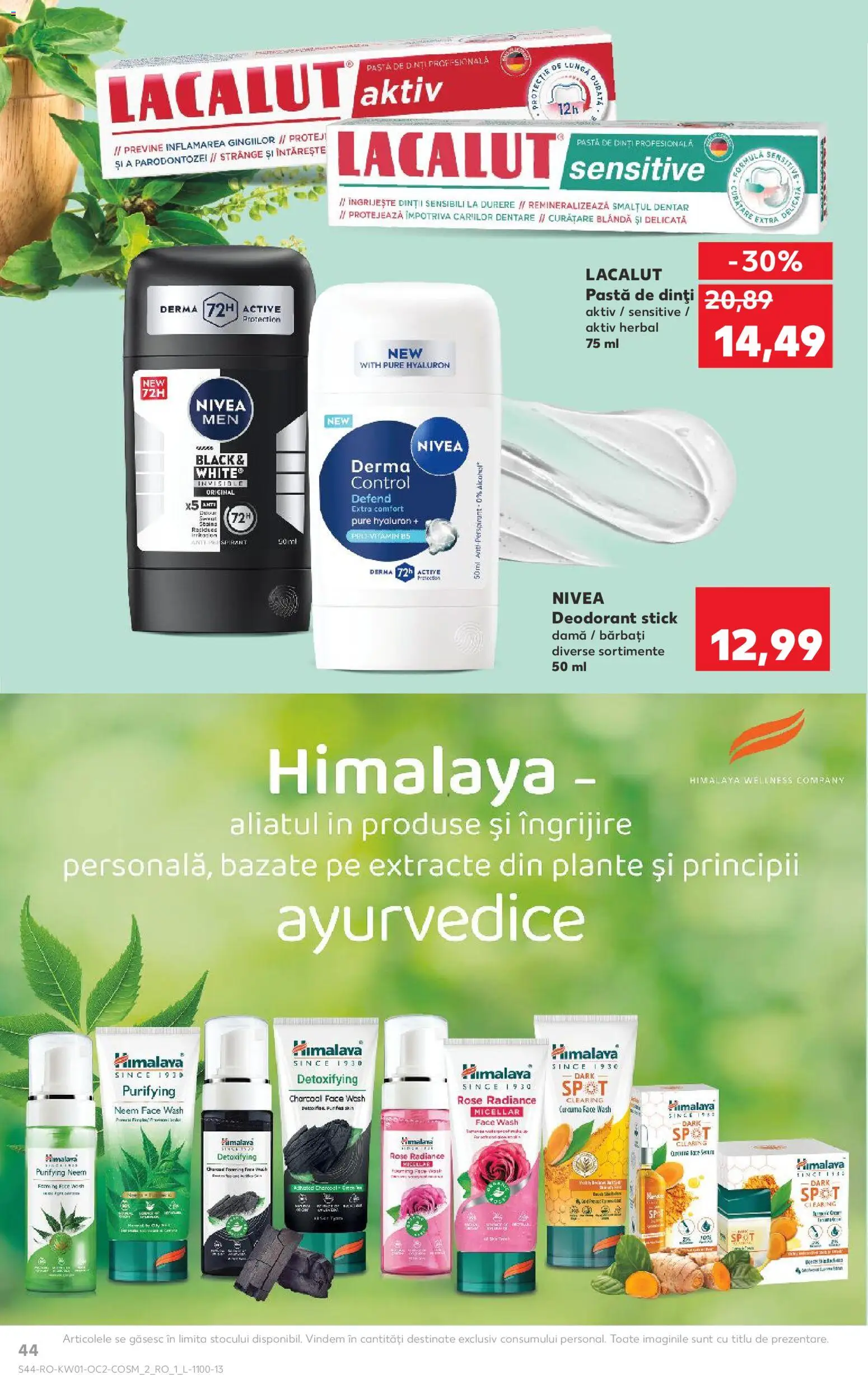 Noul catalog Kaufland – valabil de la 31.12.2025 | Pagină: 44 | Produse: Serum, Deodorant, Antiperspirant, Pastă de dinți