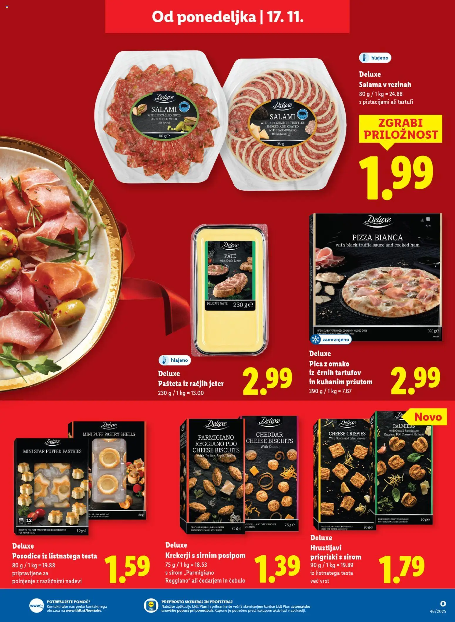 Novi Lidl katalog ponudbe – veljaven od 13.11.2025 | Stran: 55 | Izdelki: Pesto, Salama, Pica, Prigrizki