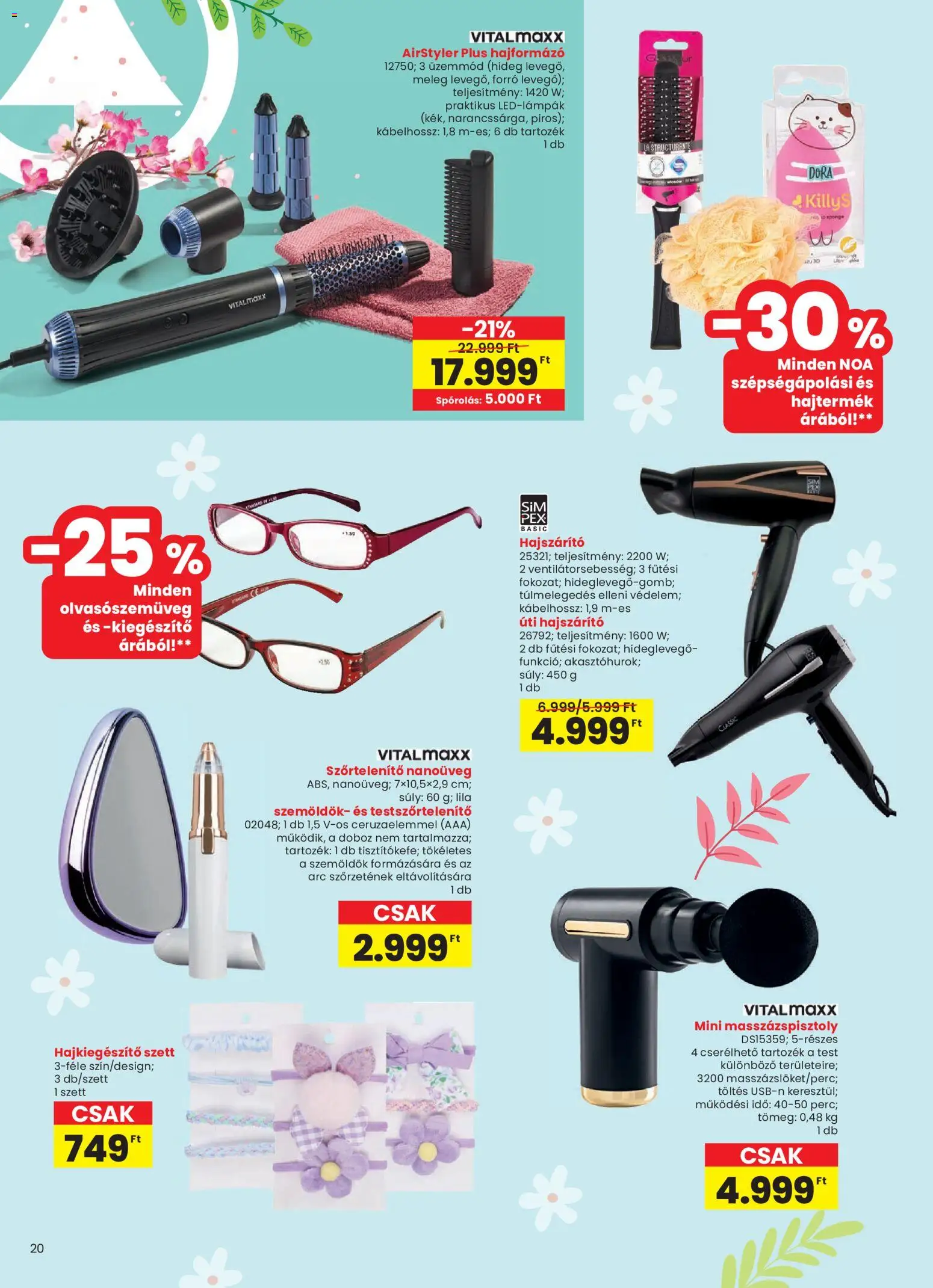 Interspar akciós ujság - amely érvényes a következő dátumtól: 04.03.2026 | Oldal: 20 | Termékek: Hajformázó, Hajszárító, Doboz, Szőrtelenítő