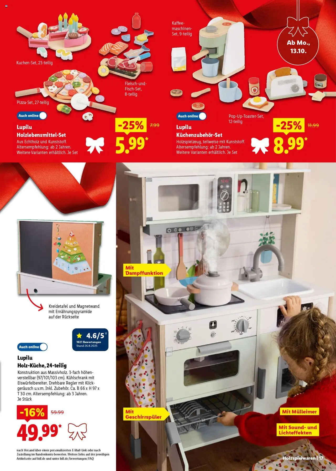 Lidl - Prospekt – gültig ab 11.10.2025 | Seite: 17 | Produkte: Geschirrspüler, Kaffee, Kühlschrank