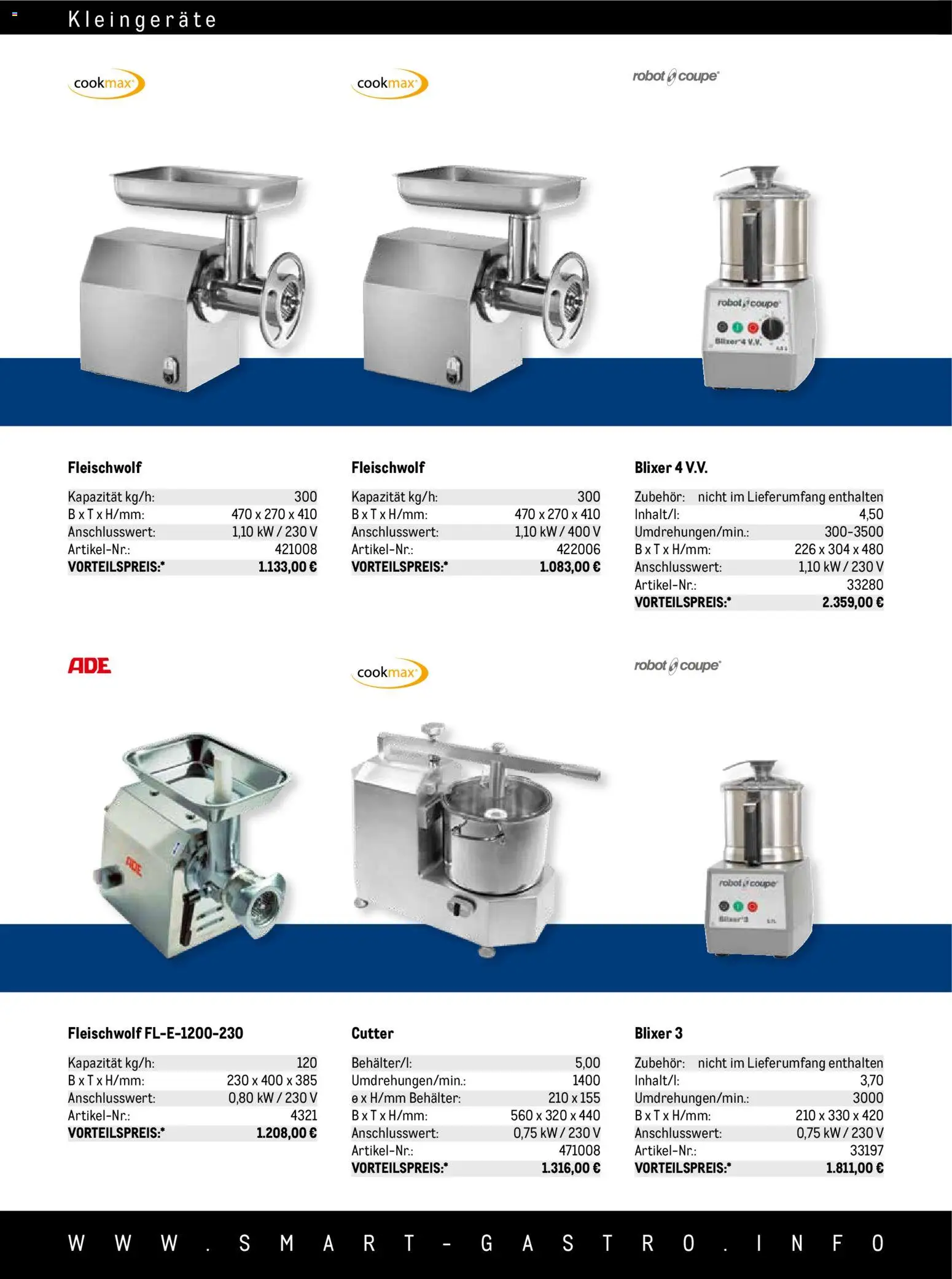 Metro Küchentechnik gültig ab 27.04.2026 | Seite: 16 | Produkte: Cutter