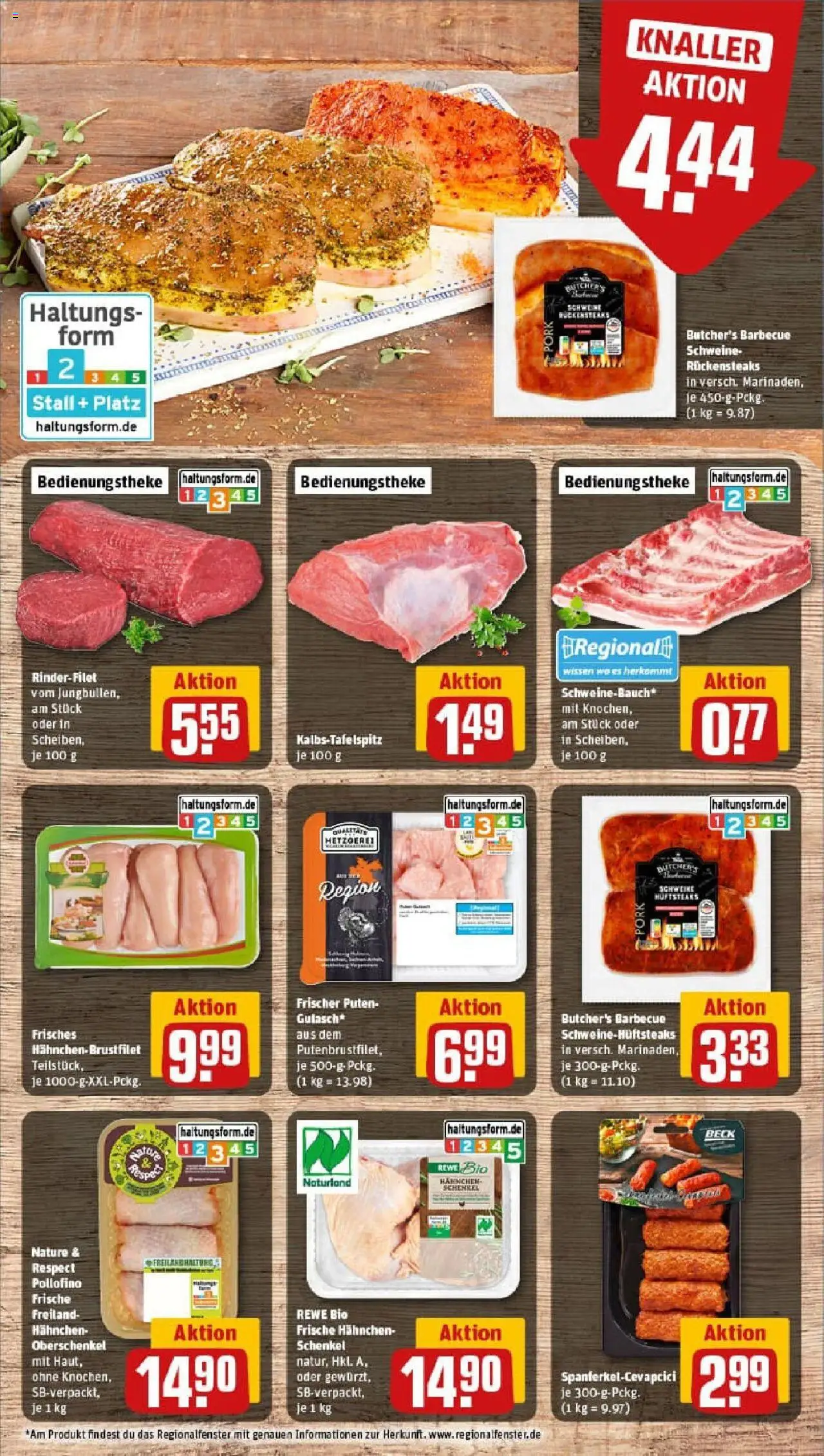 Rewe prospekt Uslar	 - gültig ab dem 03.08.2025 | Seite: 8 | Produkte: Hahnchen, Rinderfilet, Schweinebauch, Steak