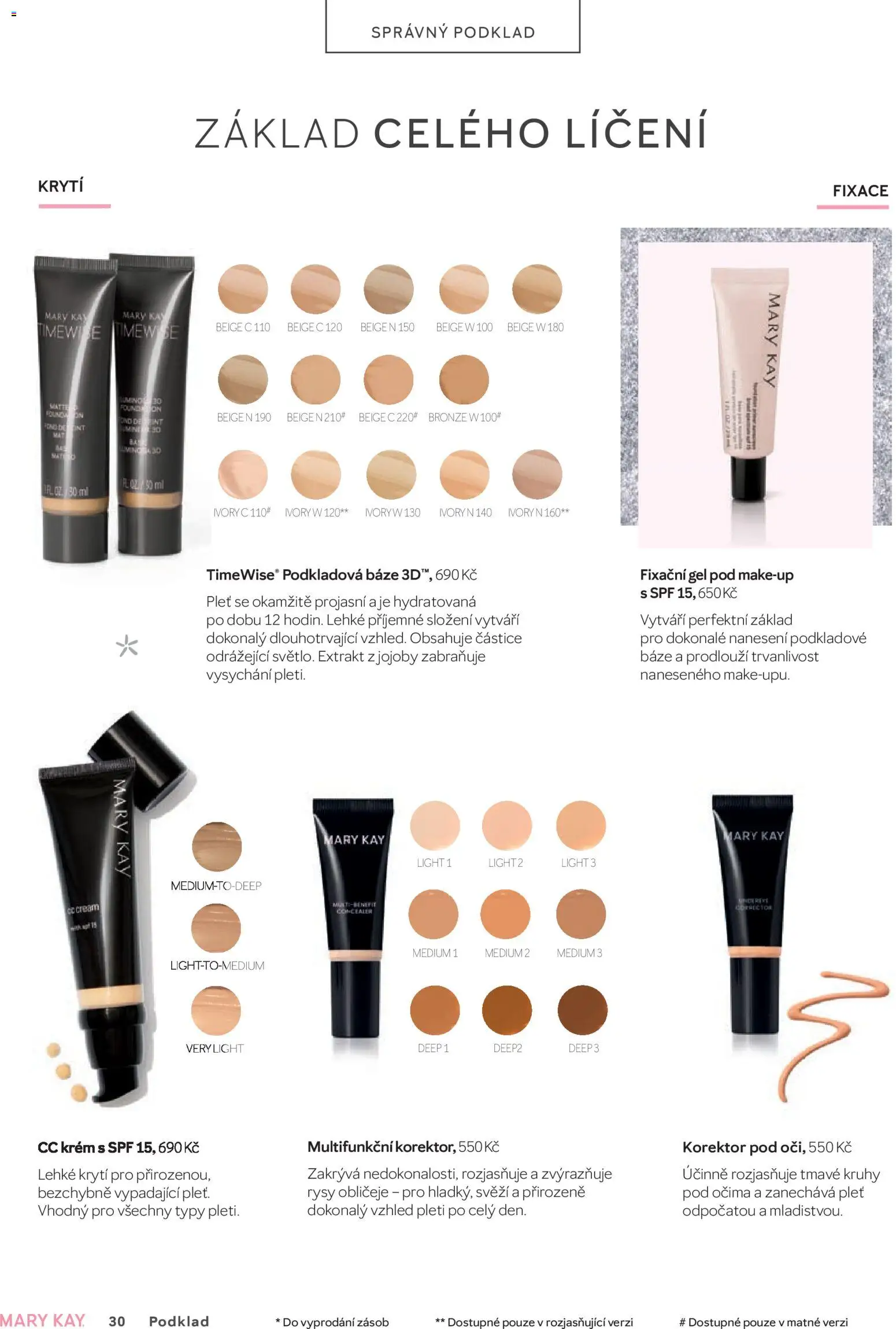 Mary Kay kniha o kráse od 01.01.2026 | Strana: 30 | Produkty: Makeup, Krém, Korektor, CC krém