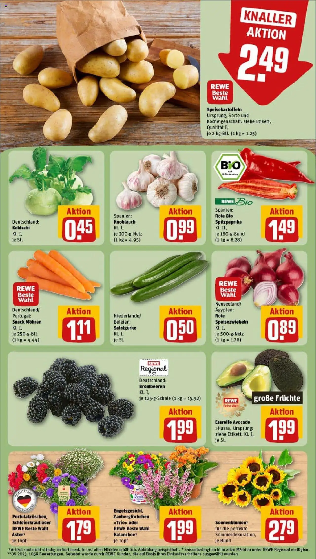 Rewe prospekt Eschborn	 - gültig ab dem 06.07.2025 | Seite: 7 | Produkte: Kohlrabi, Mohren, Avocado, Knoblauch
