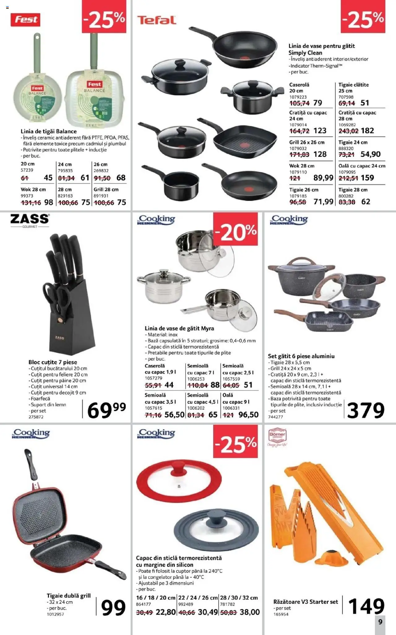 Noul catalog Selgros – valabil de la 17.10.2025 | Pagină: 9 | Produse: Pomelo, Răzătoare, Cuțit, Clătite