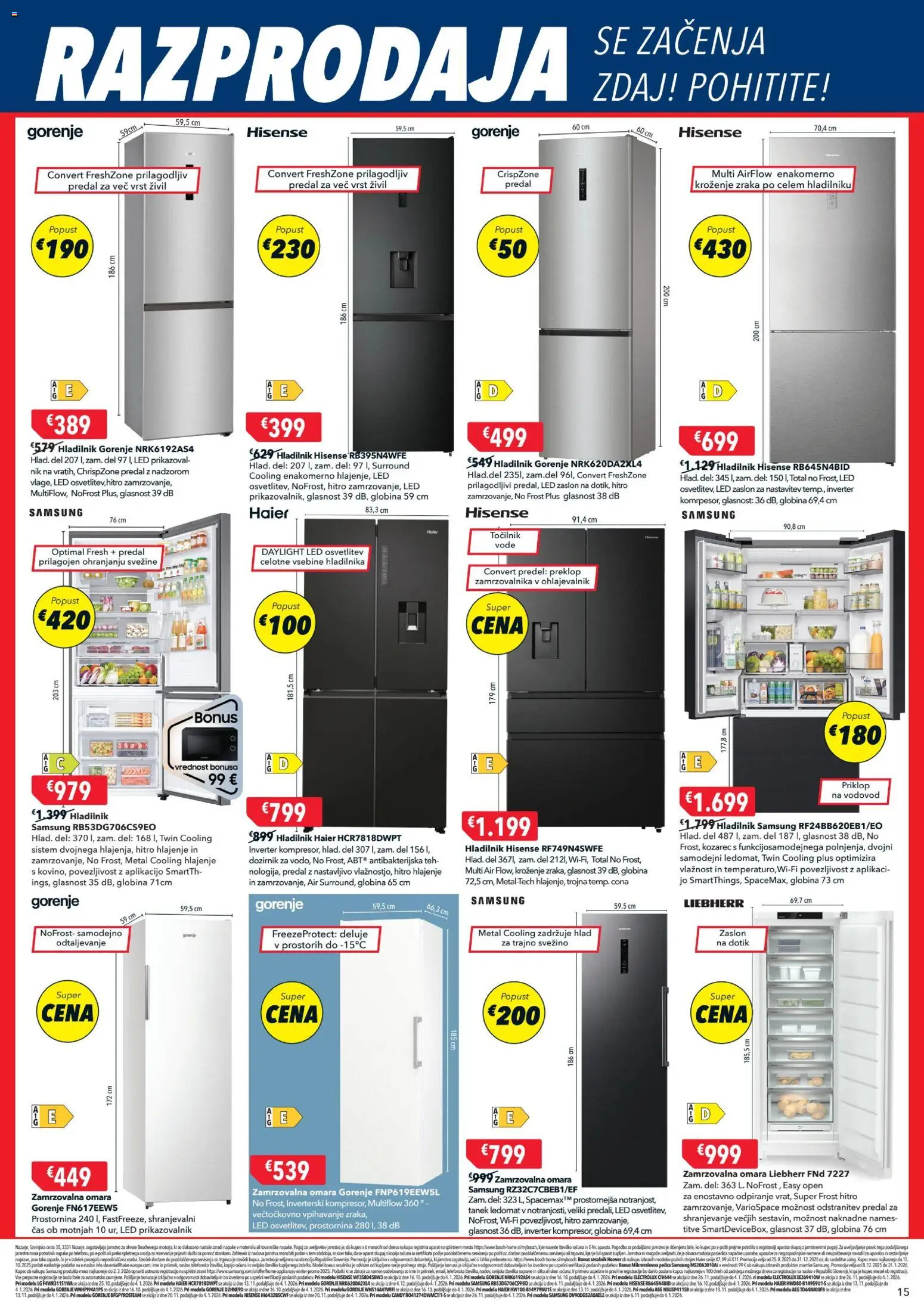 Novi Harvey Norman katalog ponudbe – veljaven od 22.12.2025 | Stran: 15 | Izdelki: Mikrovalovna pecica, Kozarec, Omara, Ledomat