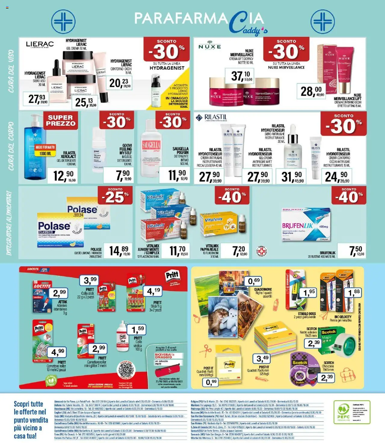 Volantino Caddy's del 21.08.2025 | Pagina: 16 | Prodotti: Crema, Sapone, Intimo, Acqua