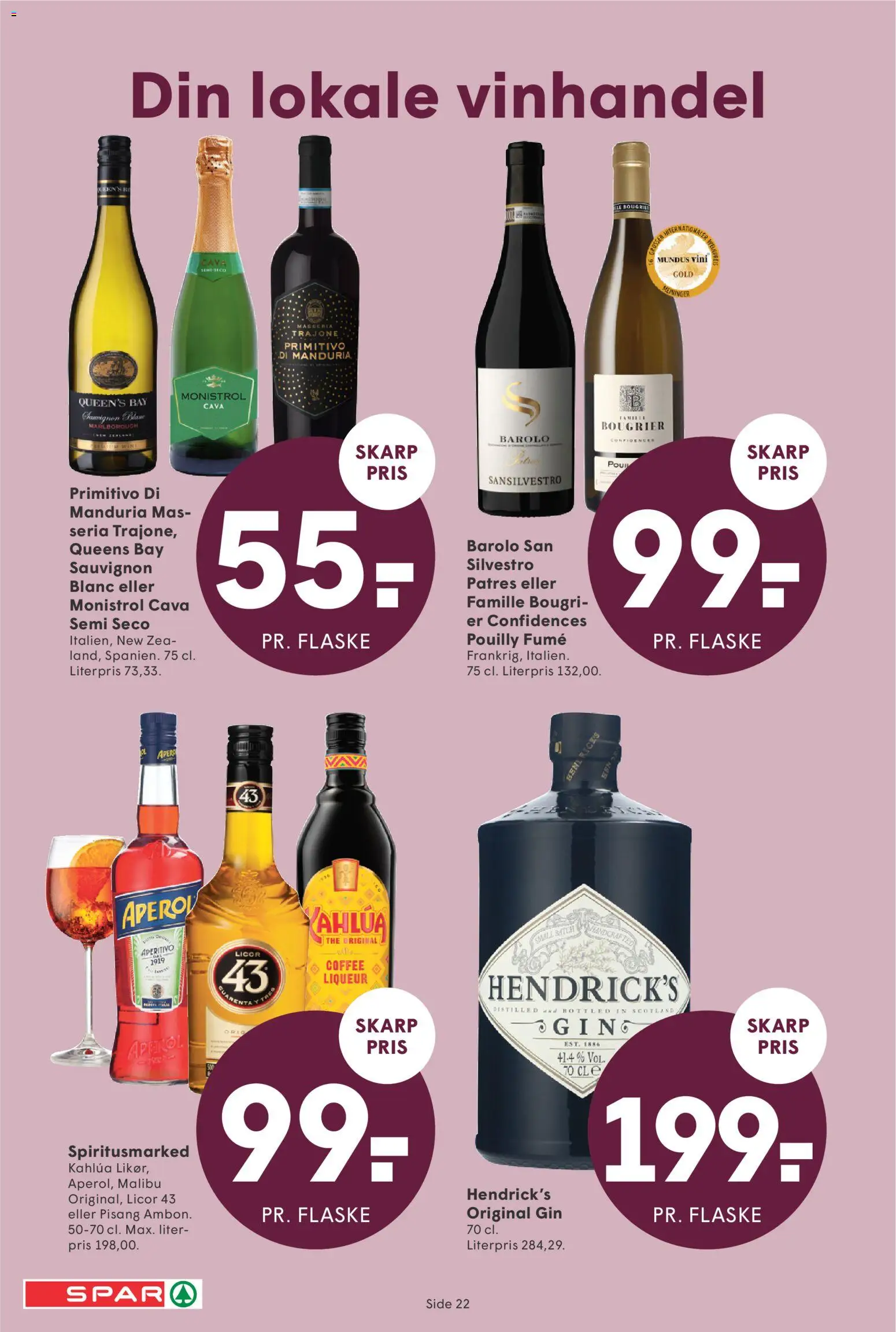 Spar tilbudsavis – gyldig fra 27.12.2025 | Side: 22 | Produkter: Gin