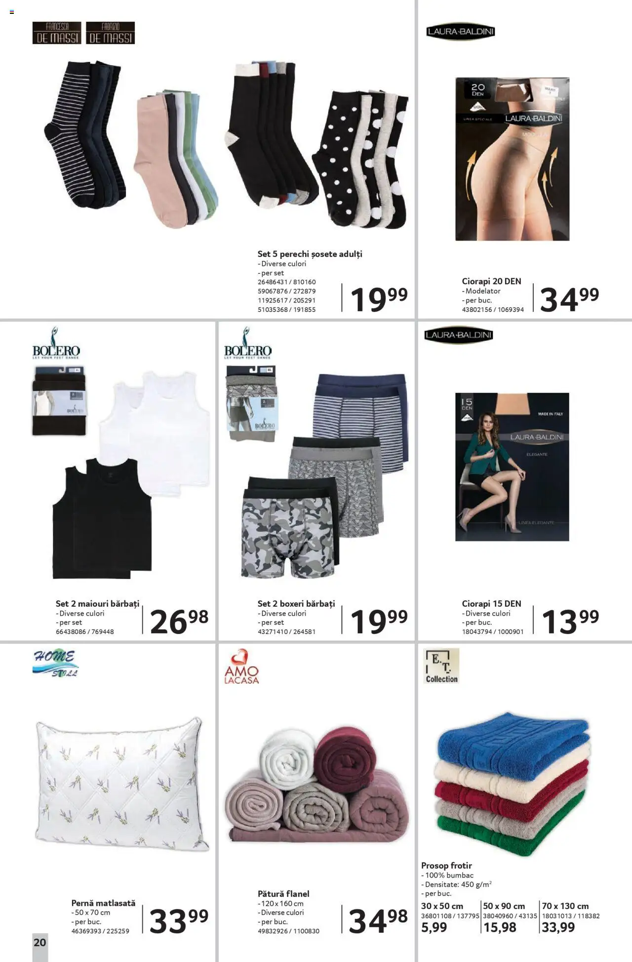 Catalog Selgros - Magazine Mici – valabil de la 22.08.2025 | Pagină: 20 | Produse: Pernă, Pătură, Șosete, Boxeri