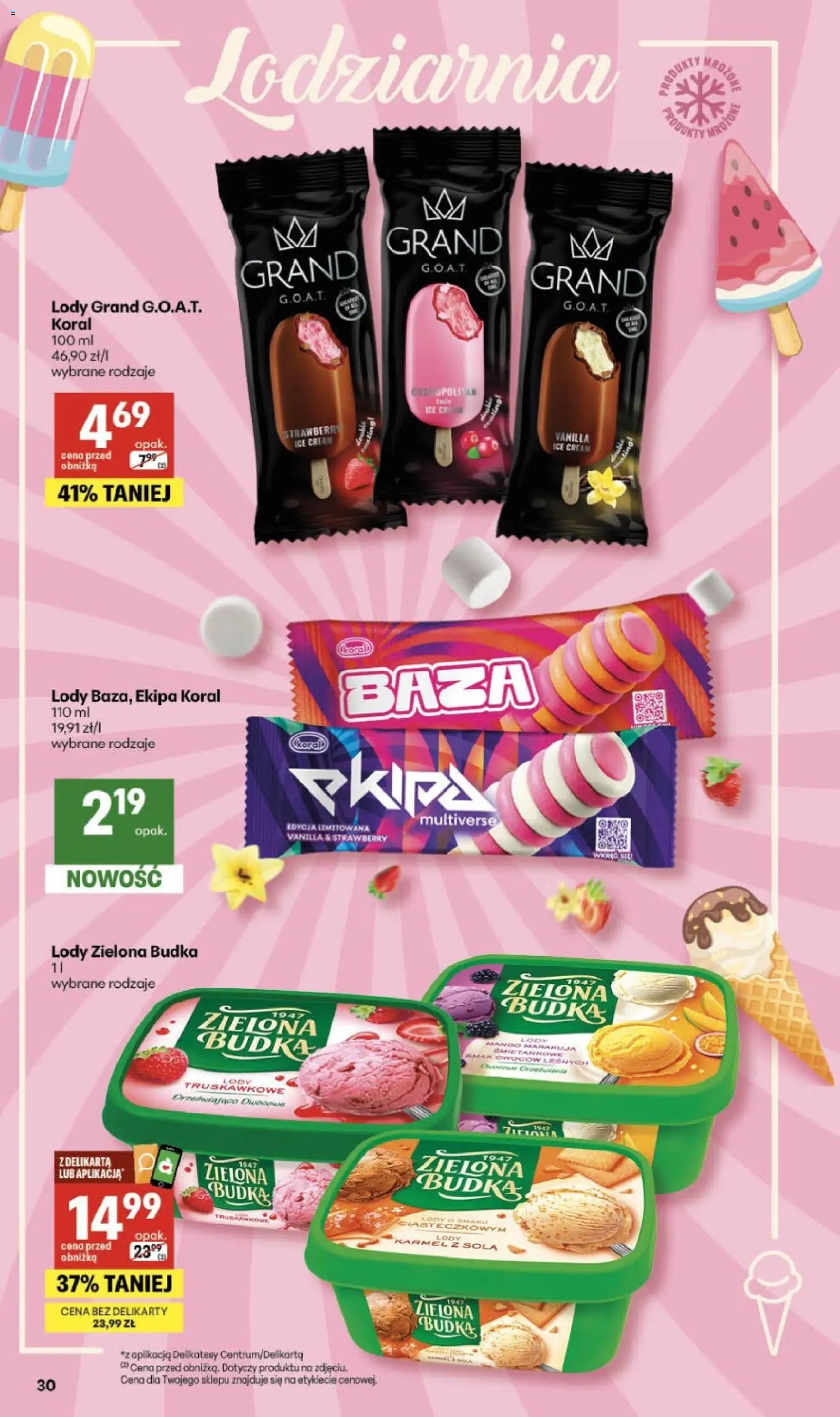 Delikatesy Centrum gazetka od 30.04.2026 | Strona: 30 | Produkty: Mango, Delikatesy, Lody mango, Lody