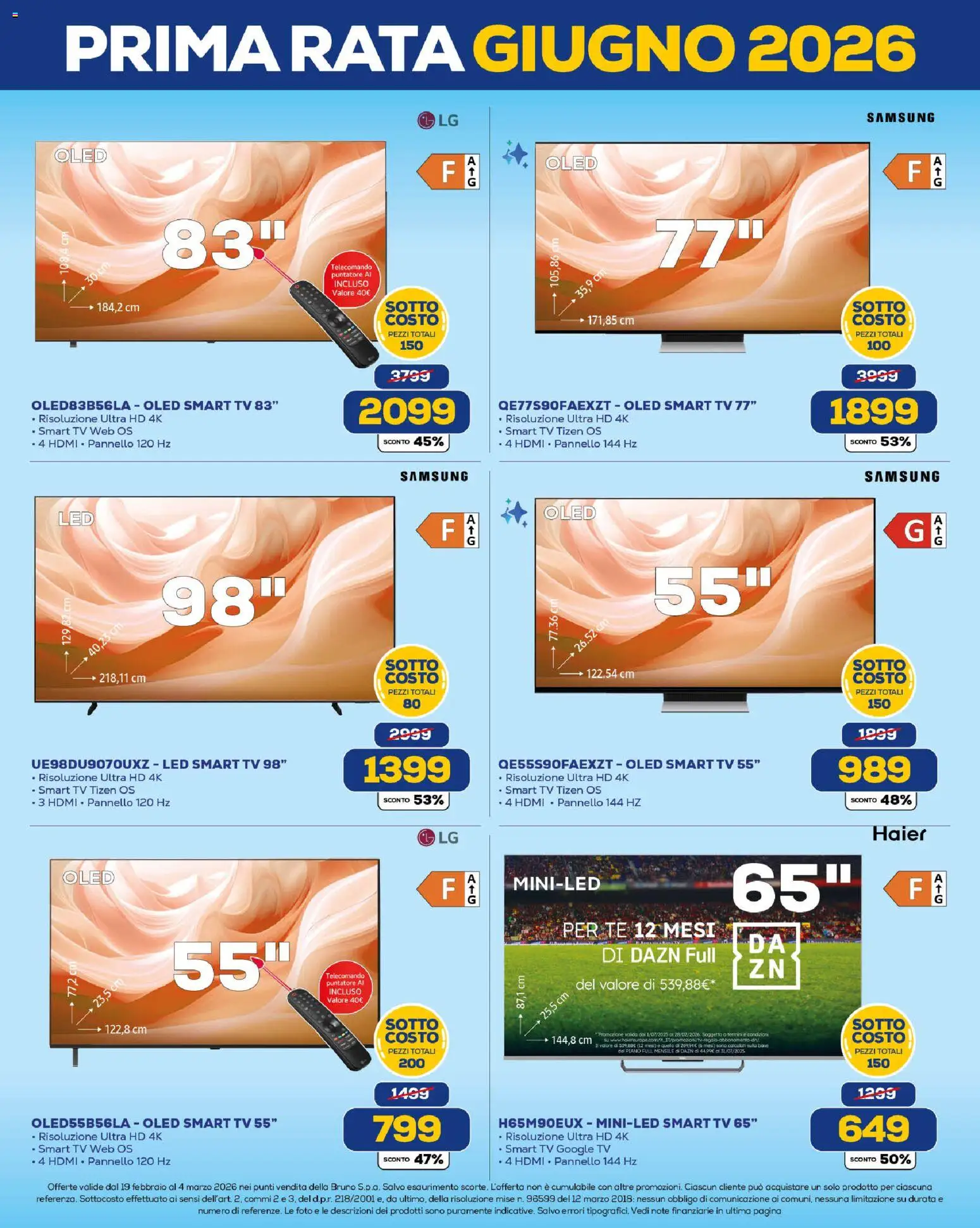 Volantino Euronics del 19.02.2026 | Pagina: 24 | Prodotti: Telecomando, Tè, TV, Samsung